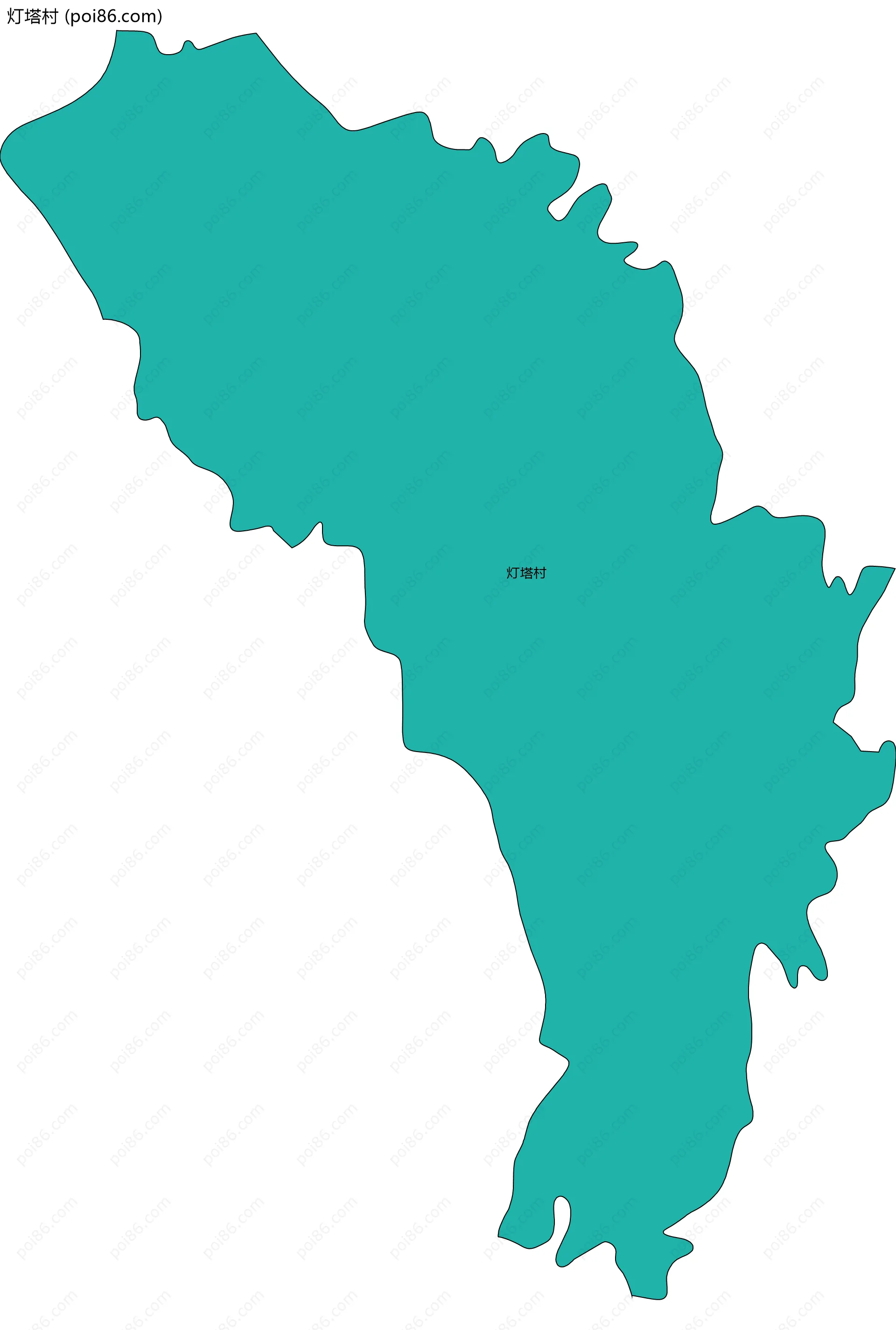 灯塔村边界地图