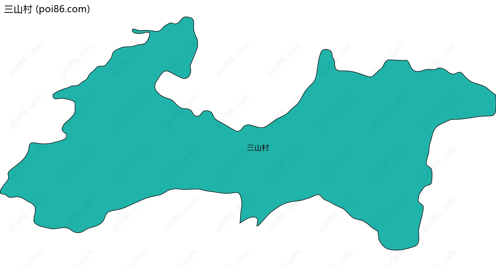 三山村边界地图