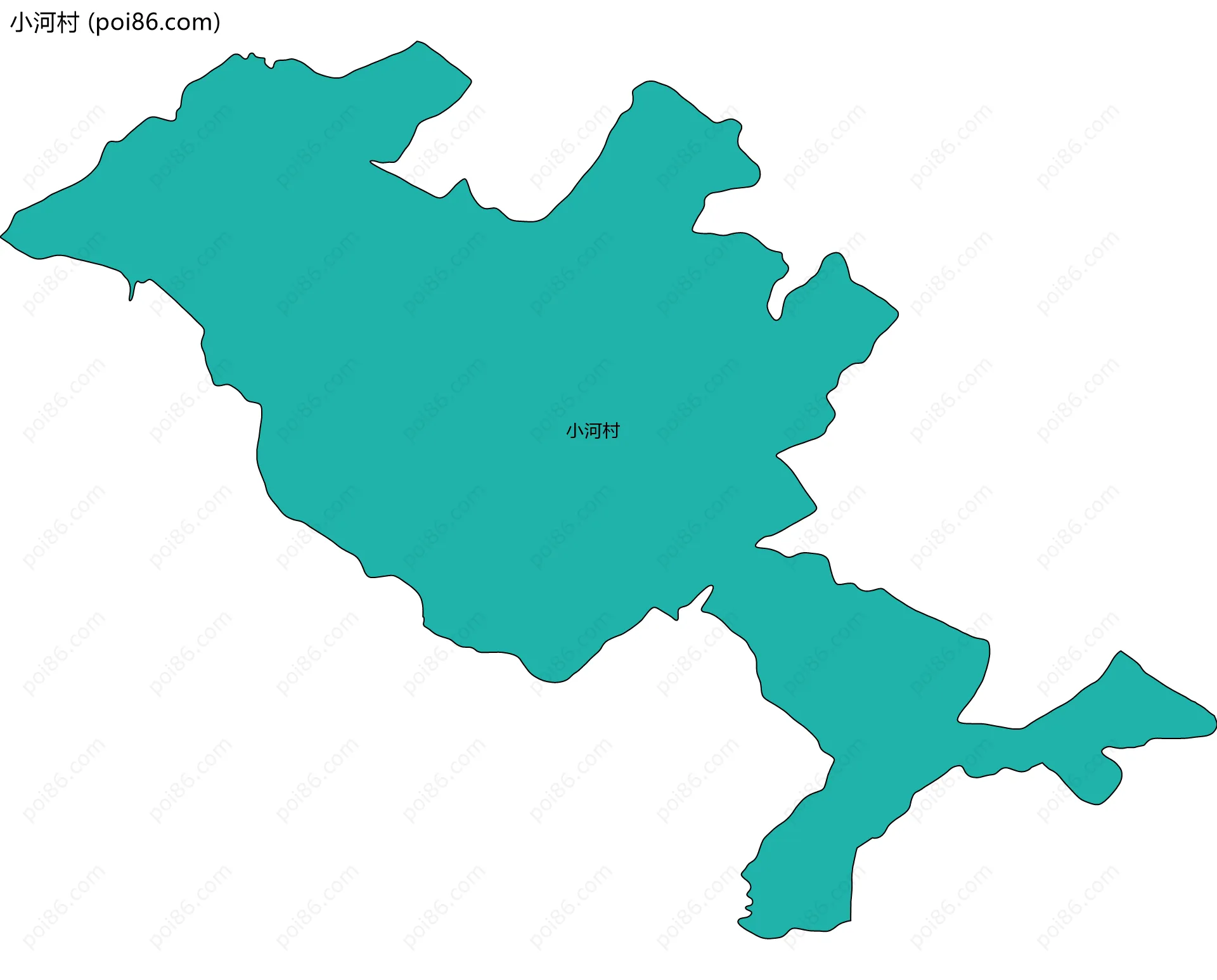 小河村边界地图