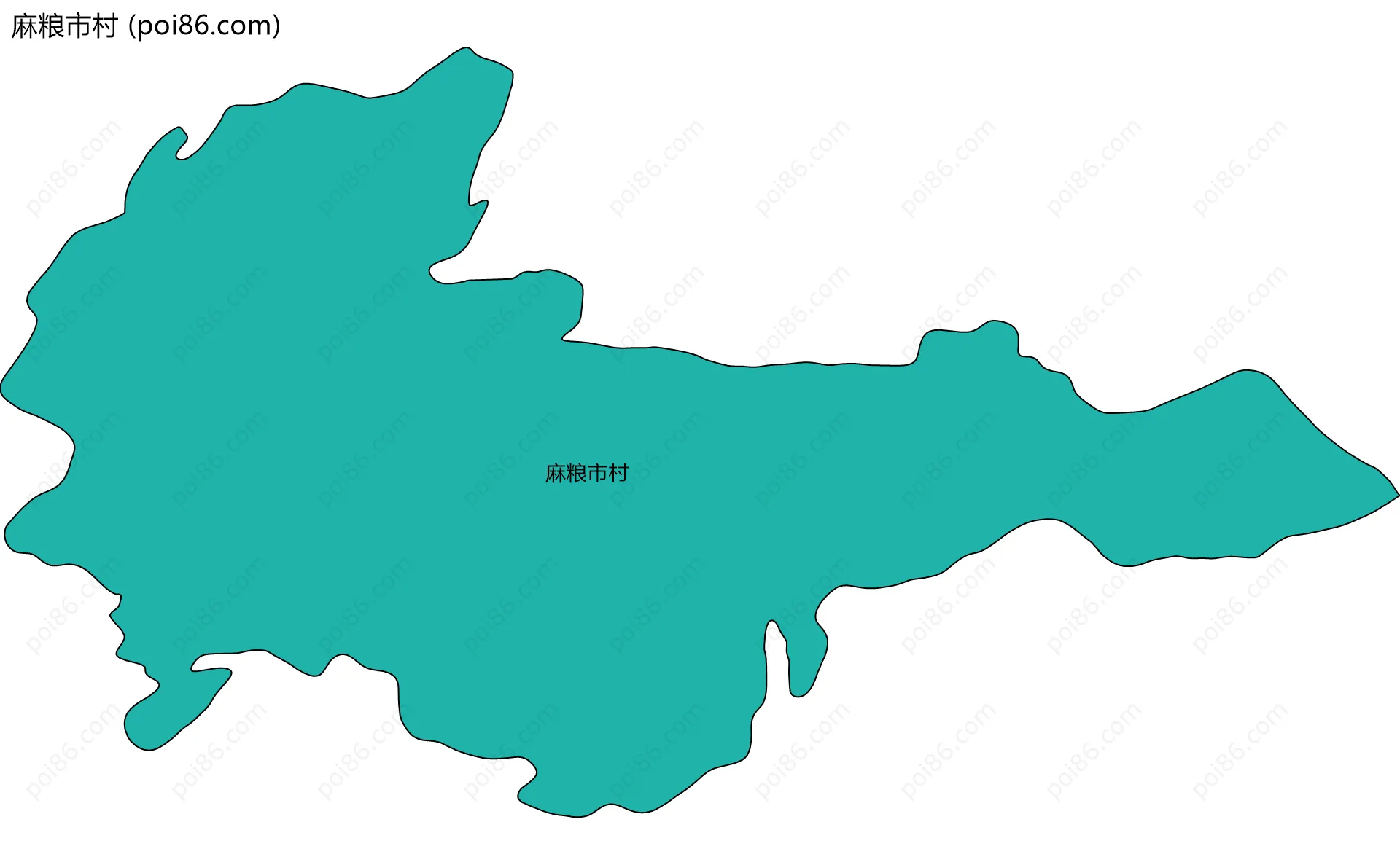 麻粮市村边界地图