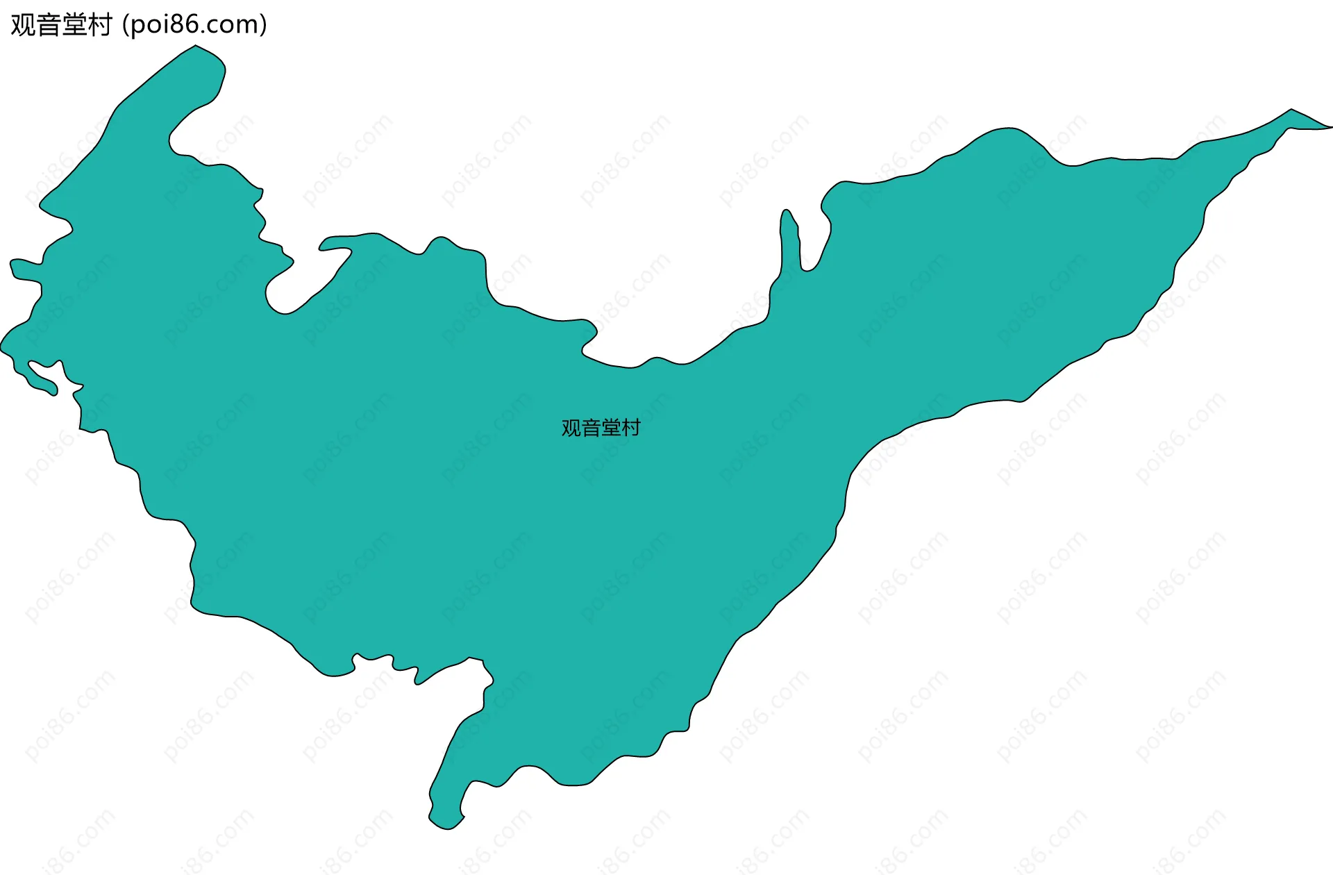 观音堂村边界地图
