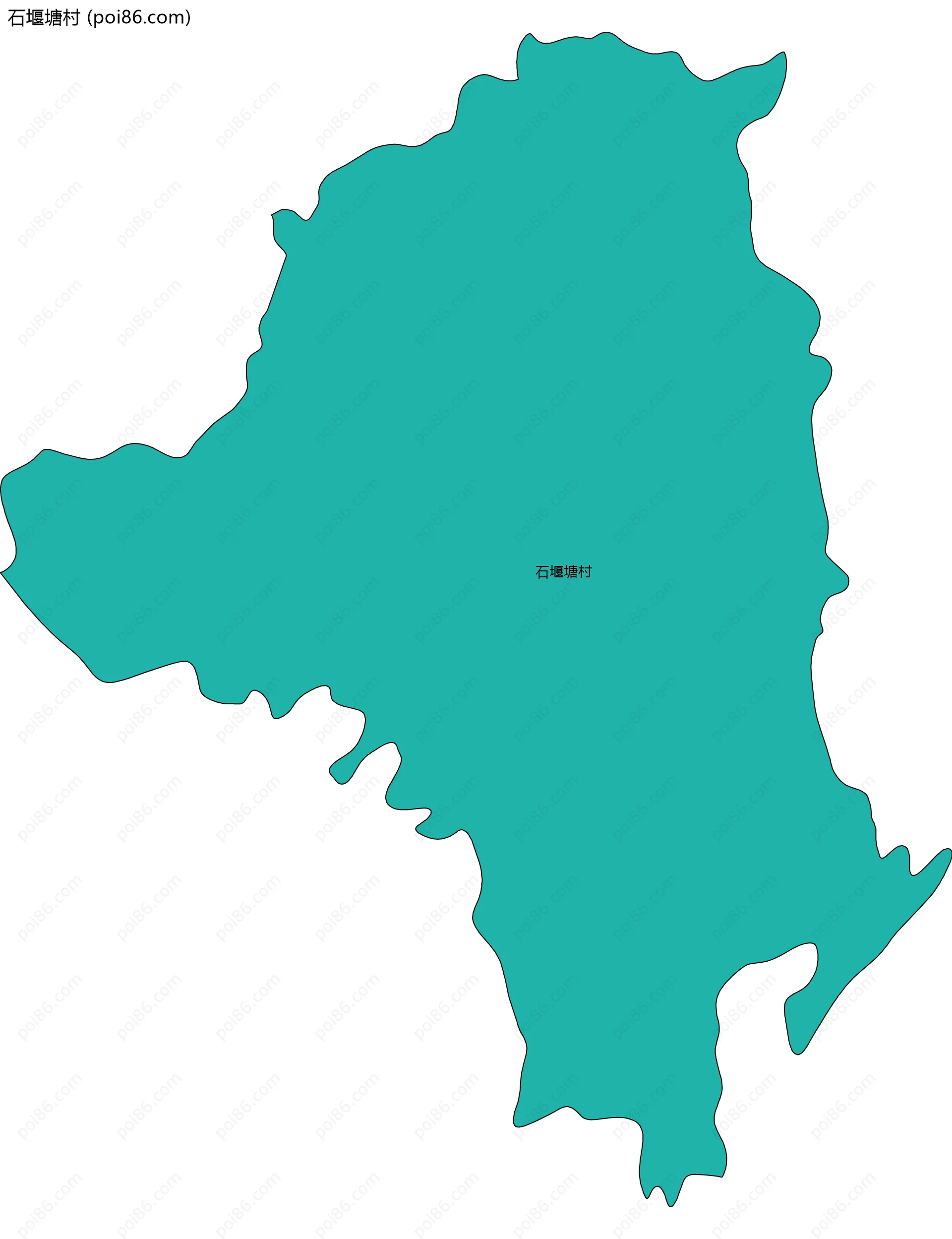 石堰塘村边界地图