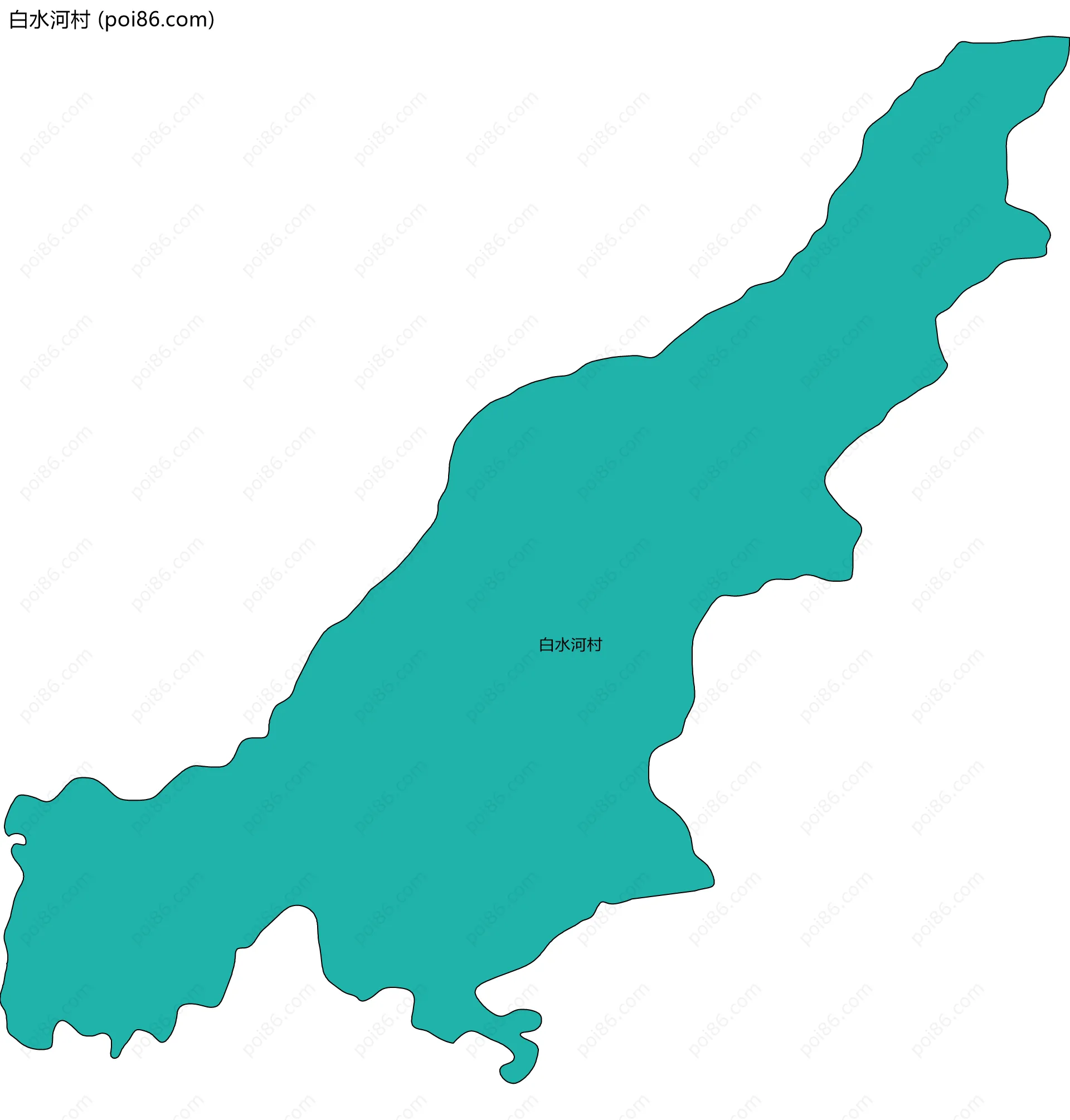 白水河村边界地图