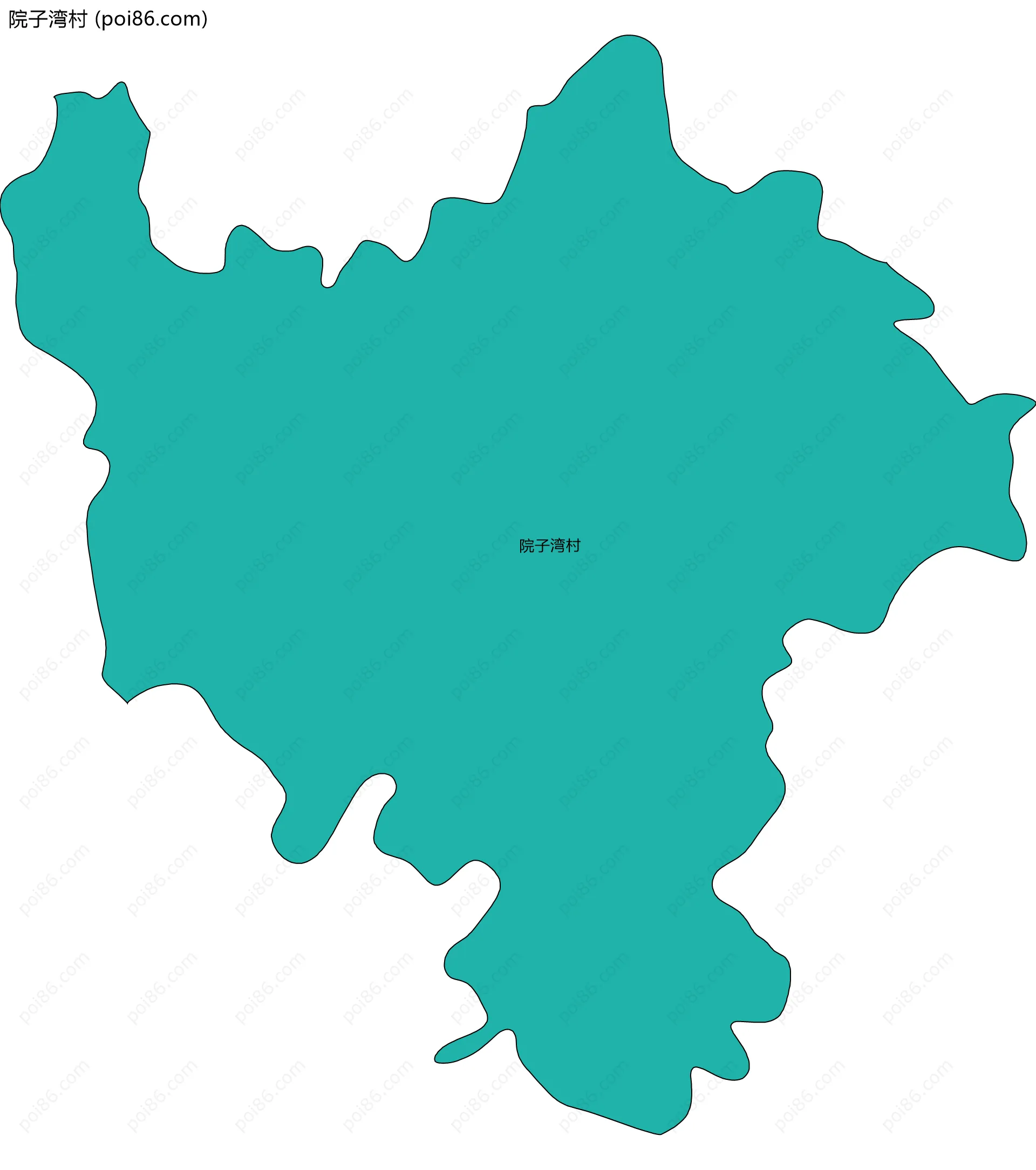 院子湾村边界地图