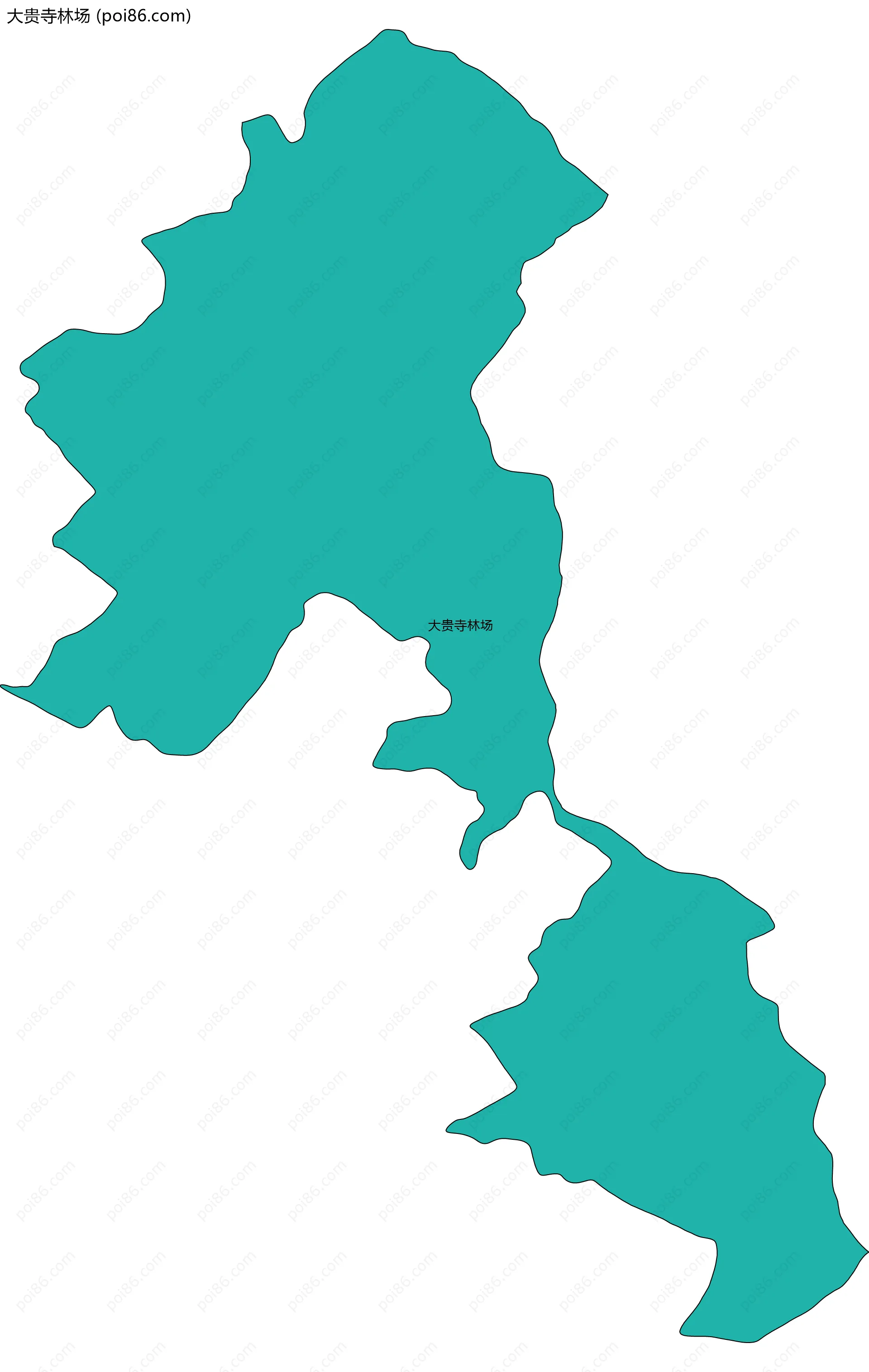 大贵寺林场边界地图