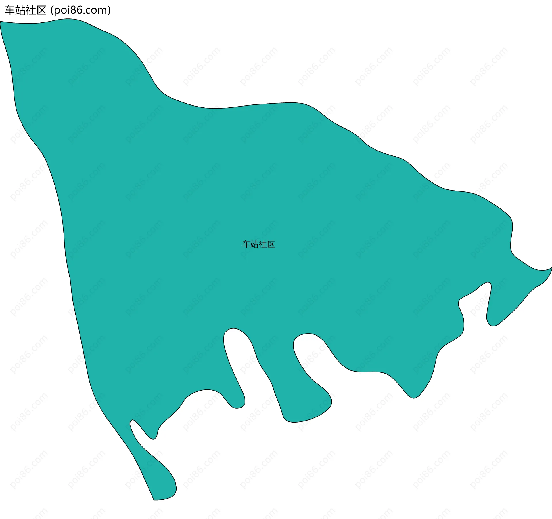 车站社区边界地图