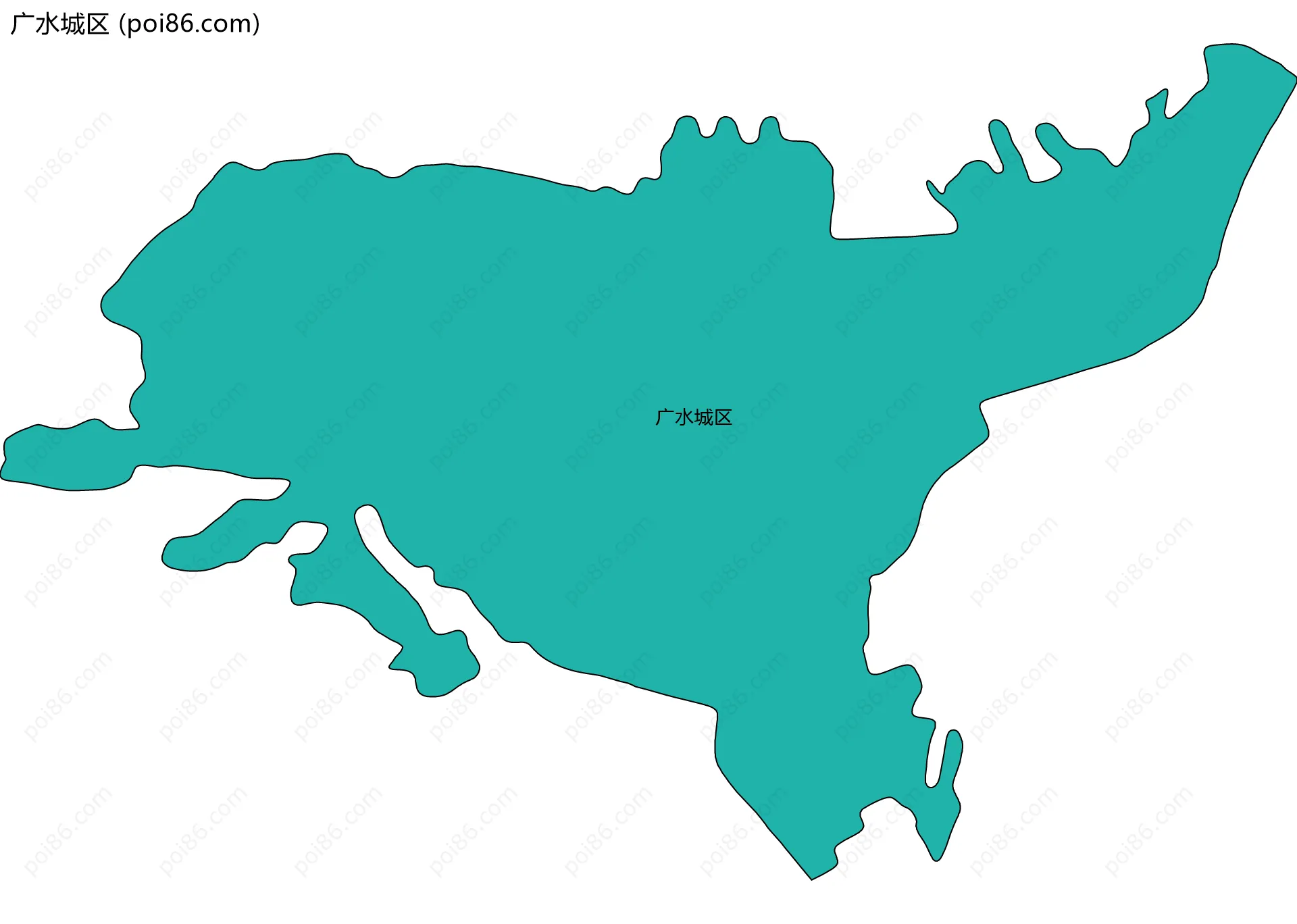 广水城区边界地图