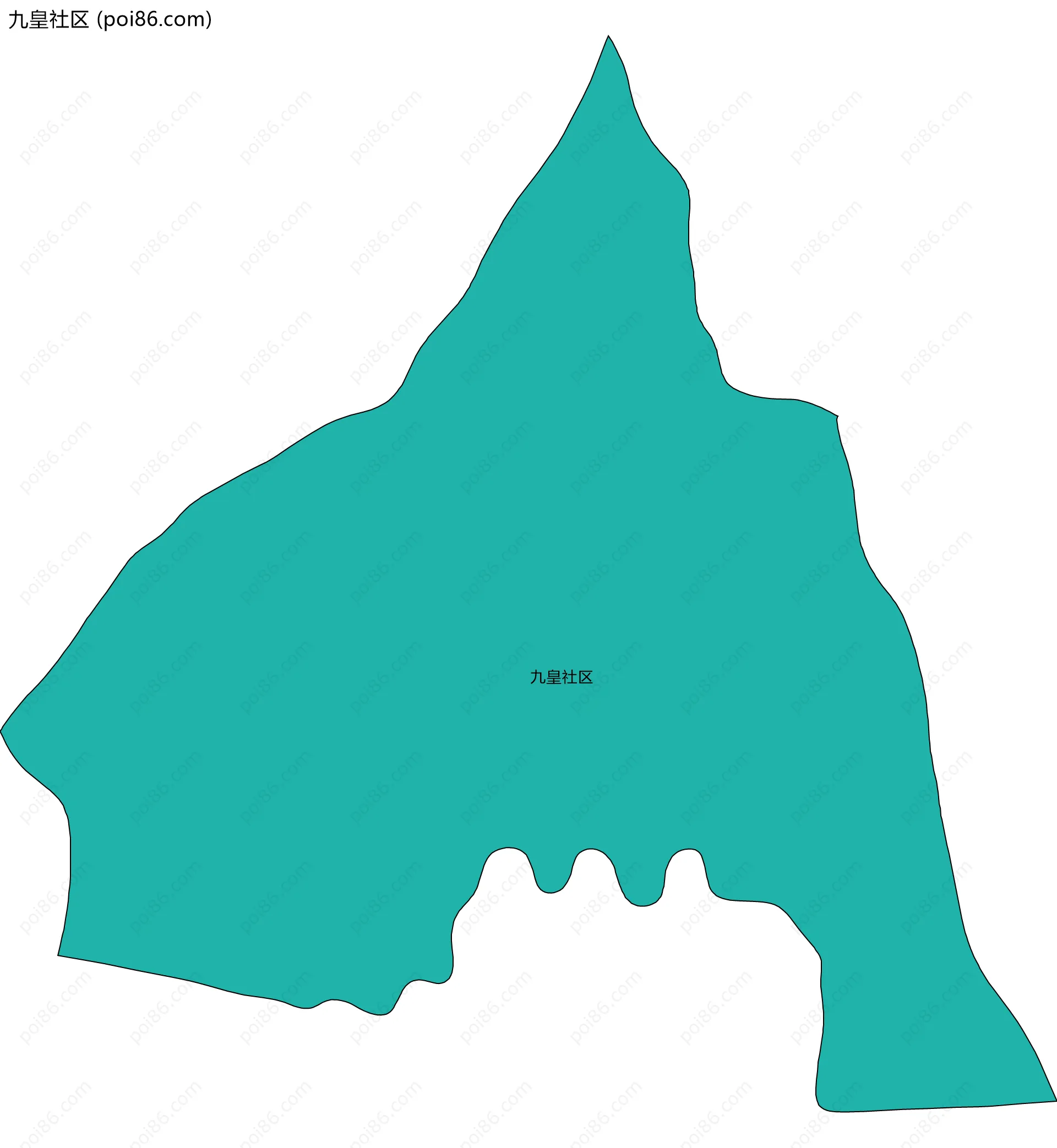 九皇社区边界地图