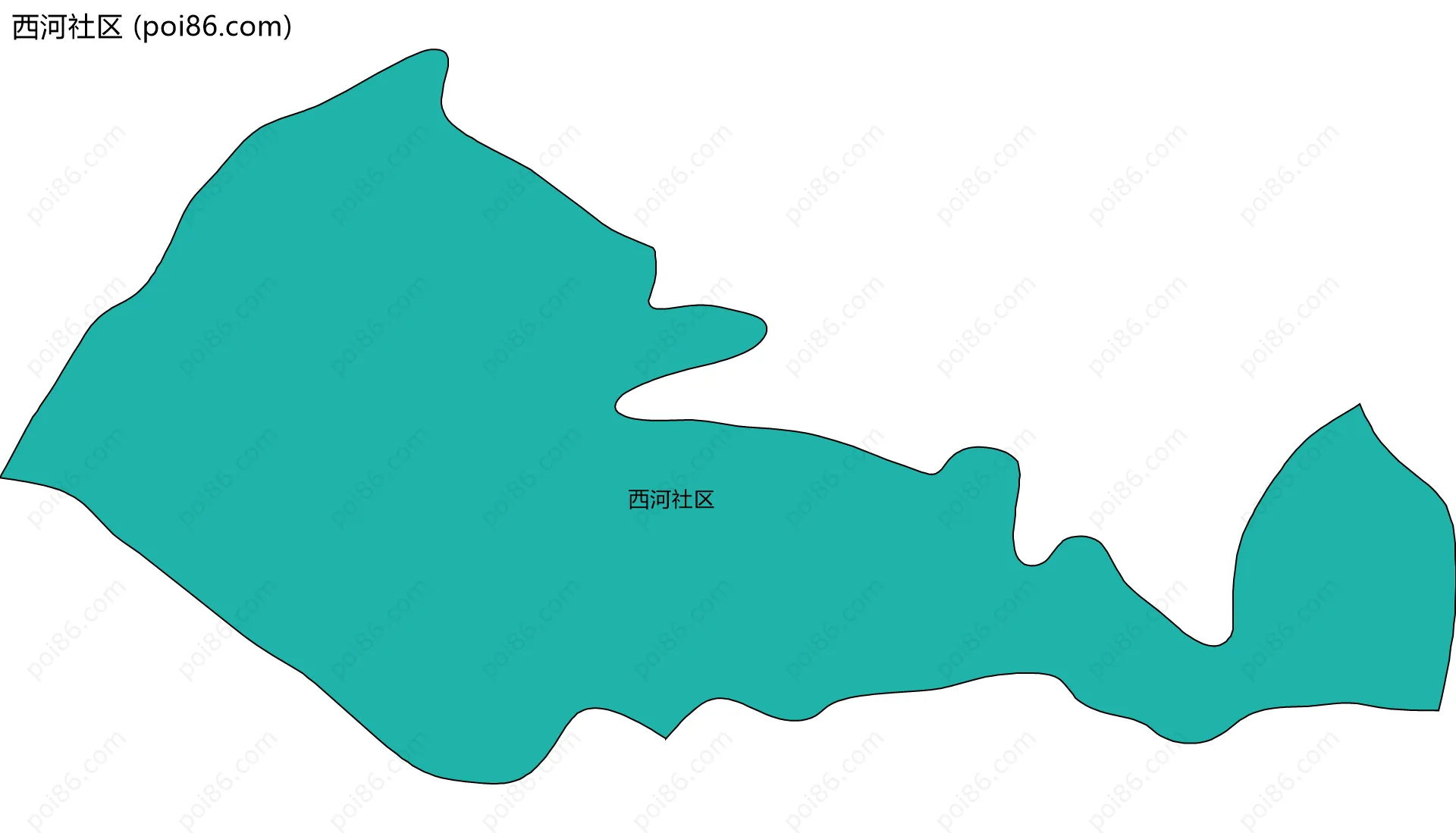 西河社区边界地图