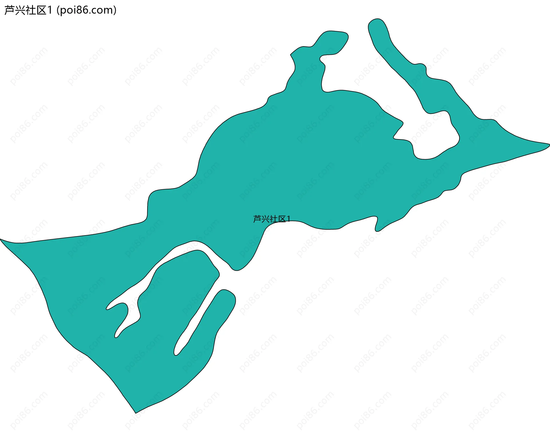 芦兴社区1边界地图