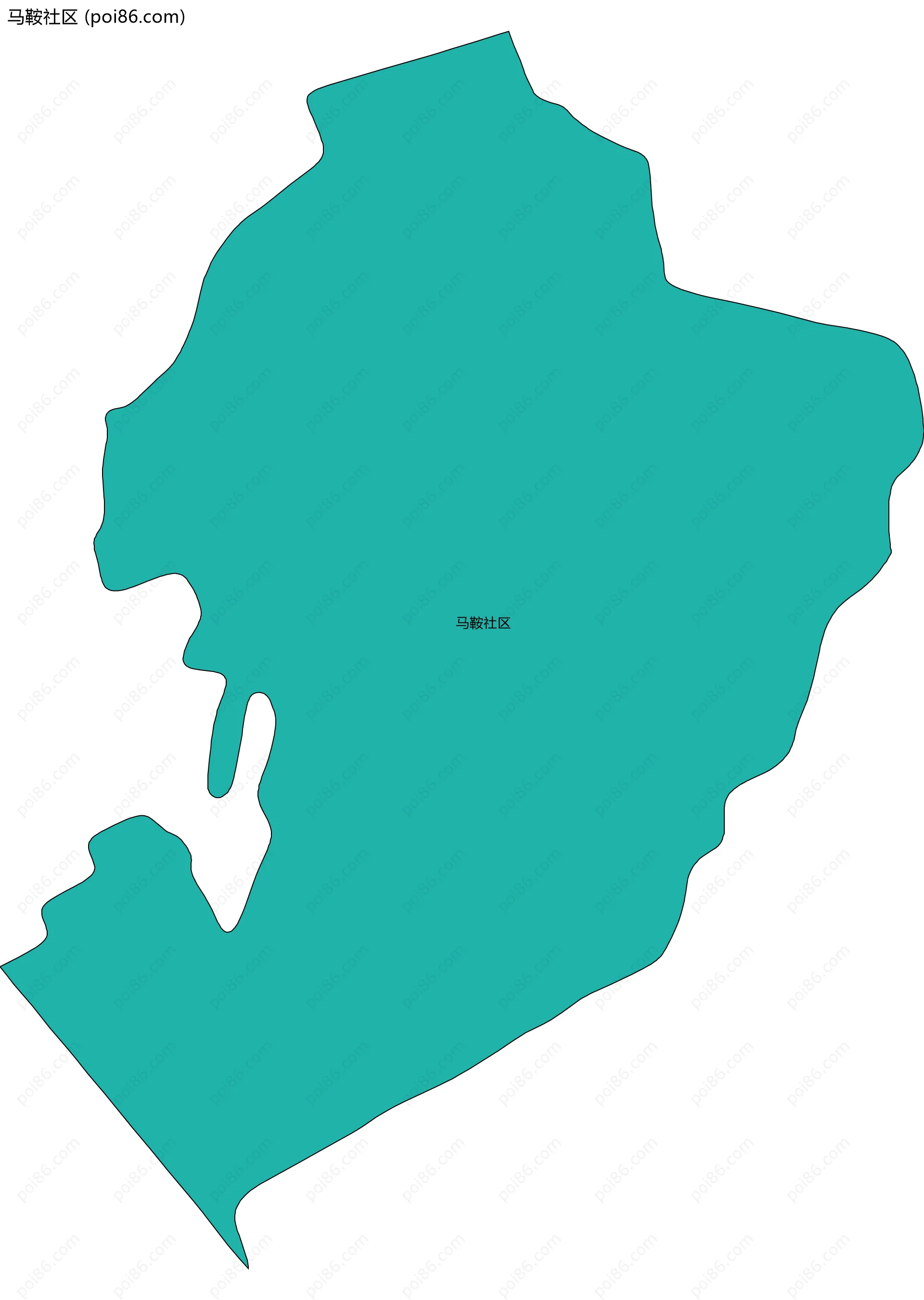 马鞍社区边界地图