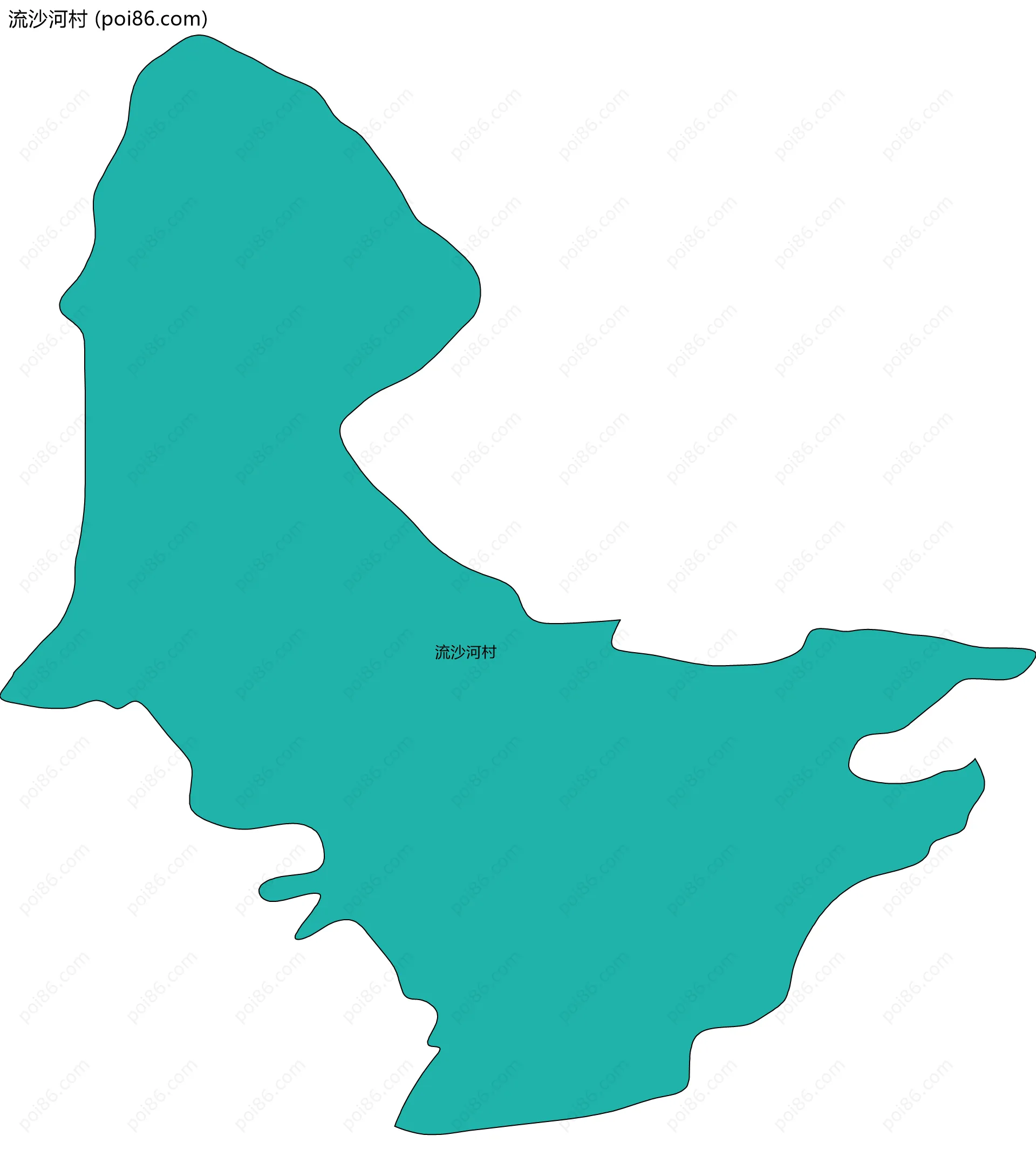 流沙河村边界地图