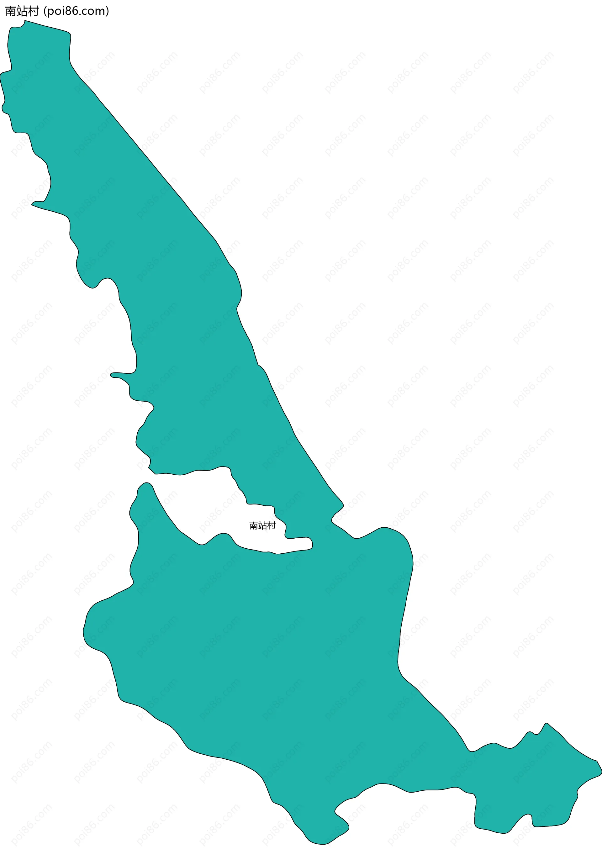 南站村边界地图