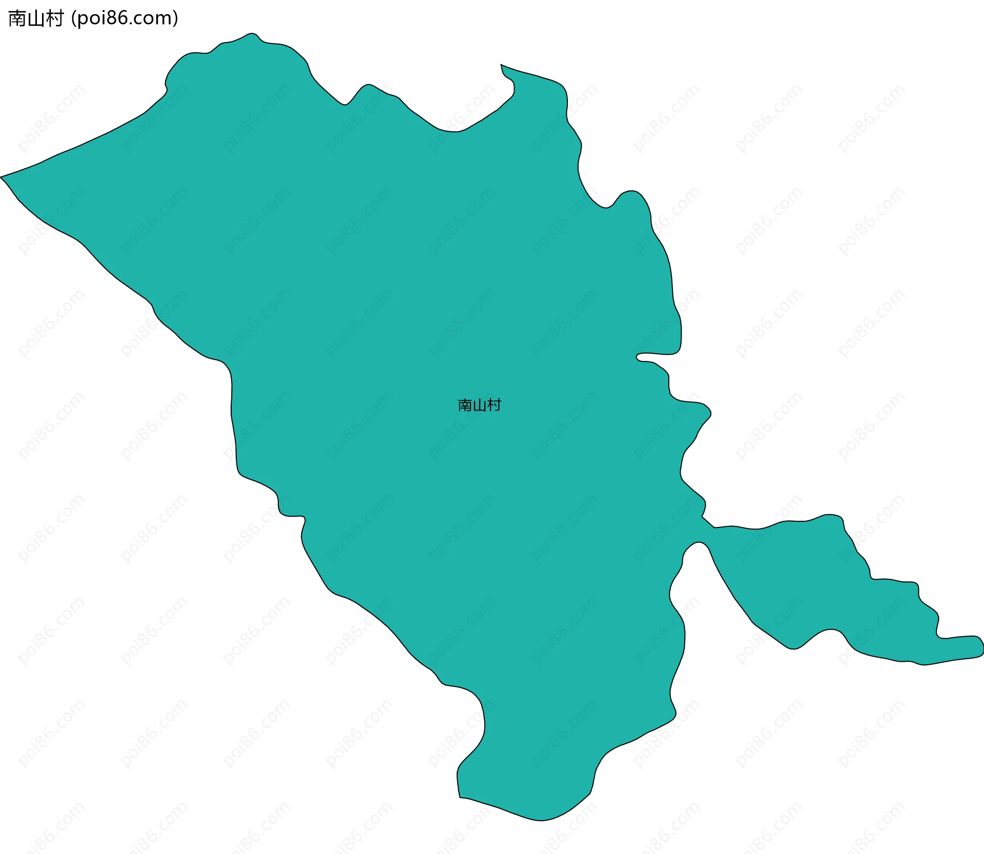 南山村边界地图