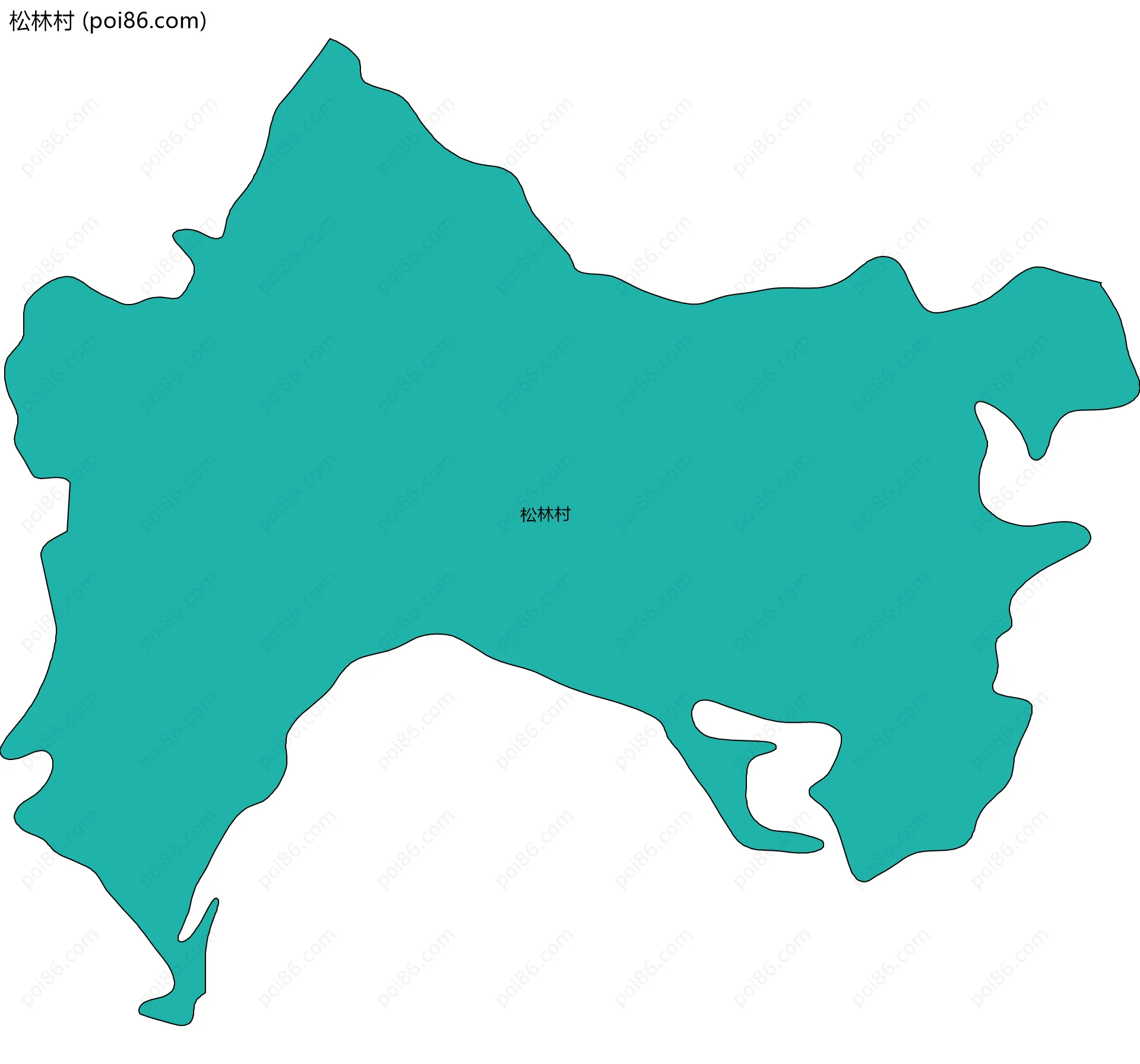 松林村边界地图