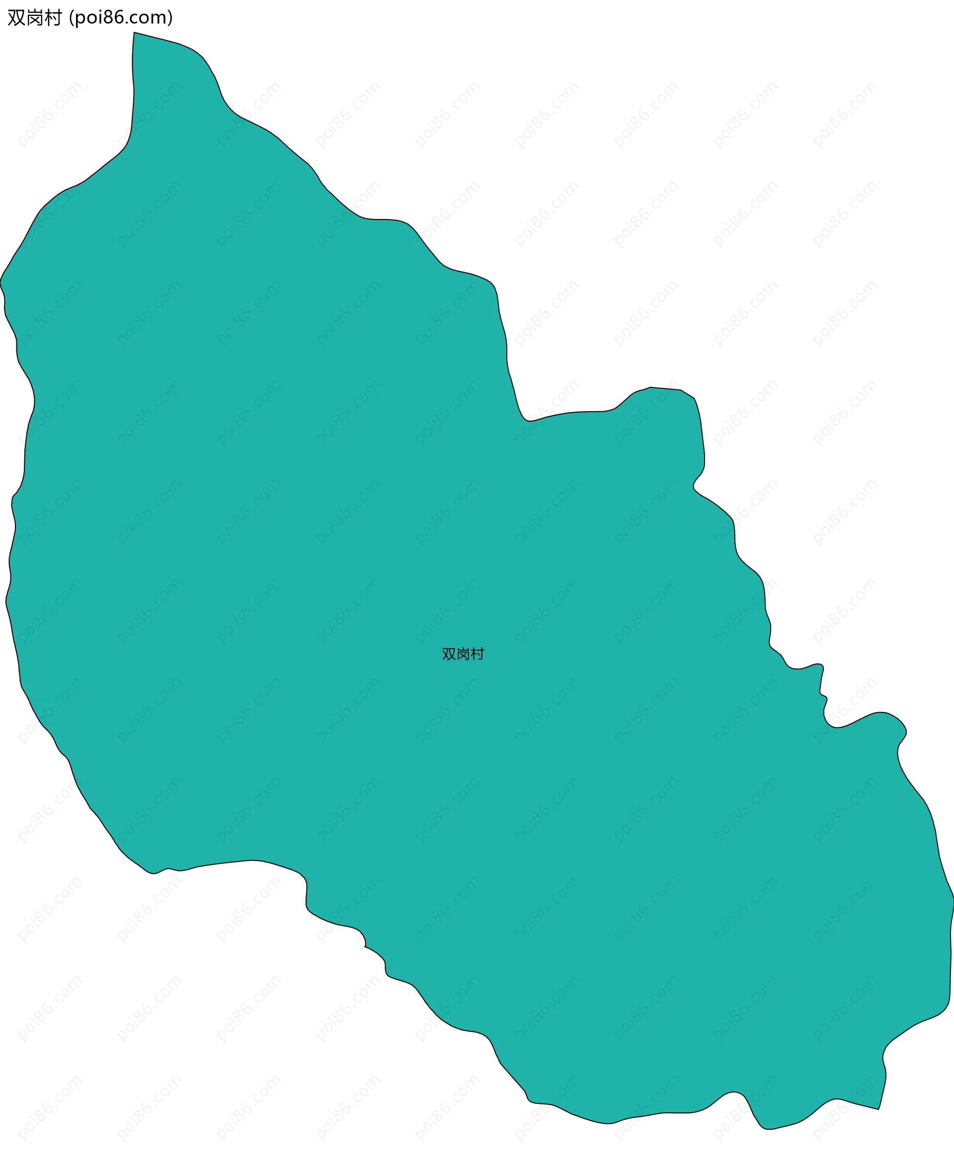 双岗村边界地图