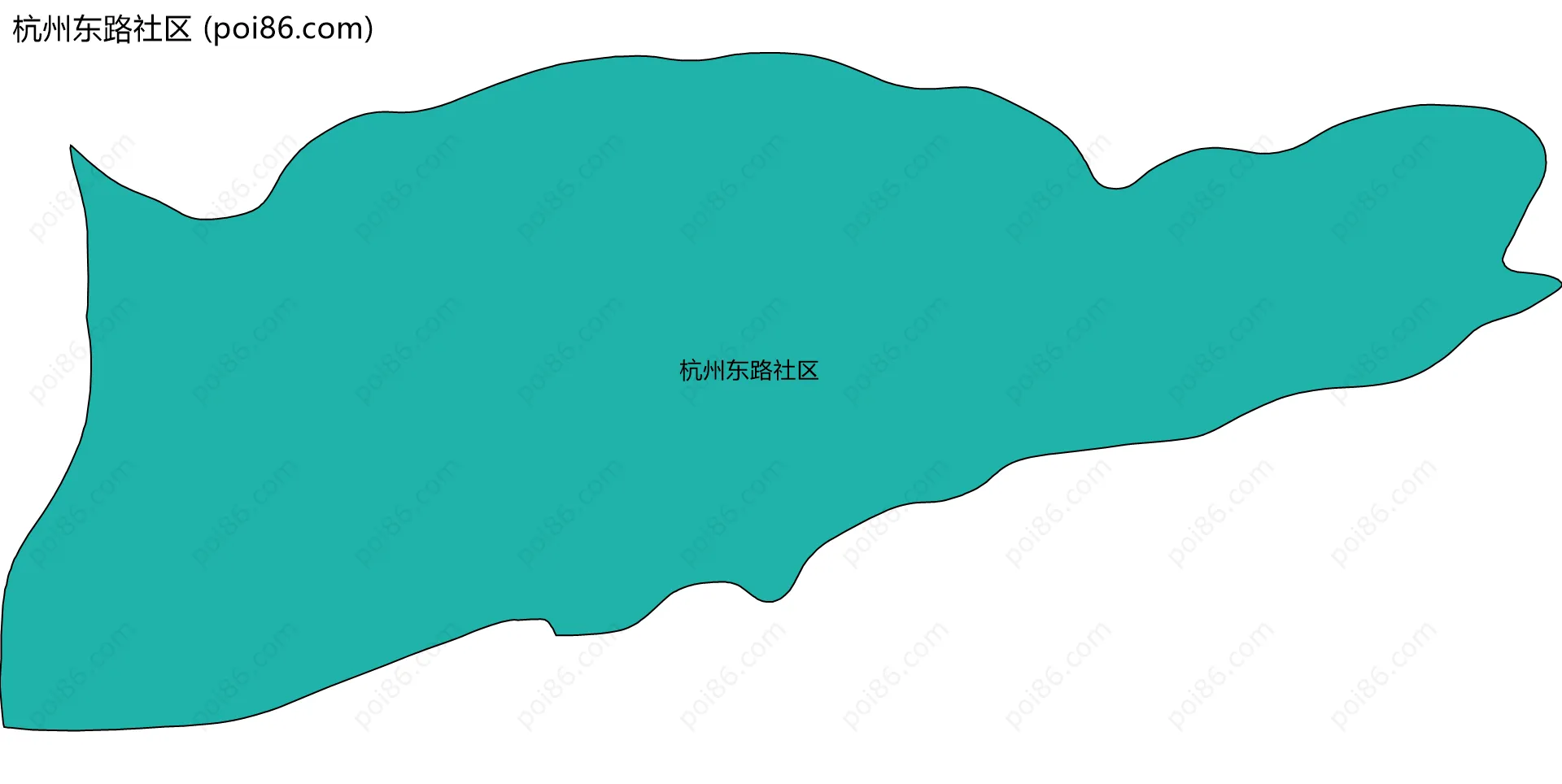 杭州东路社区边界地图