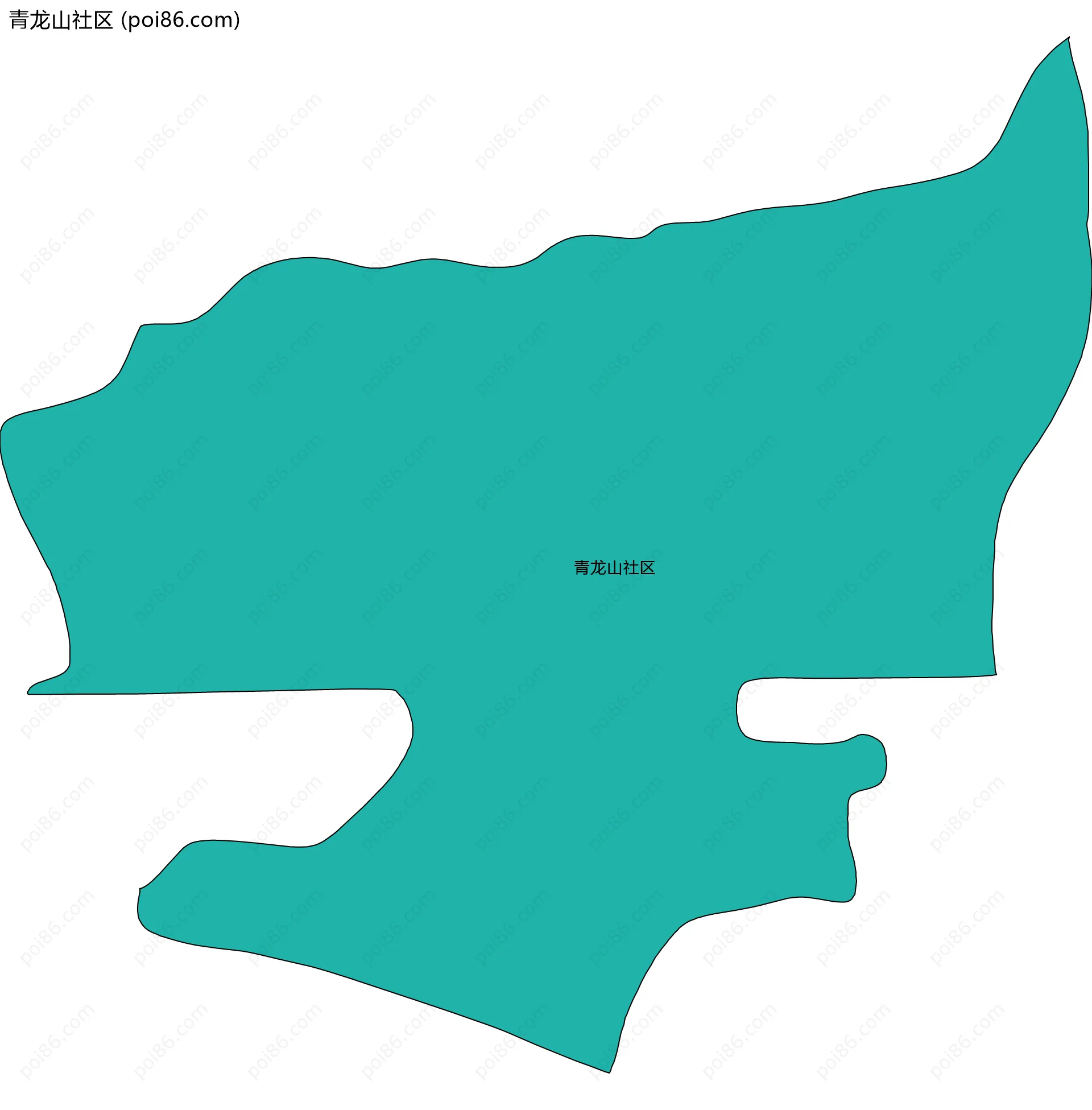 青龙山社区边界地图