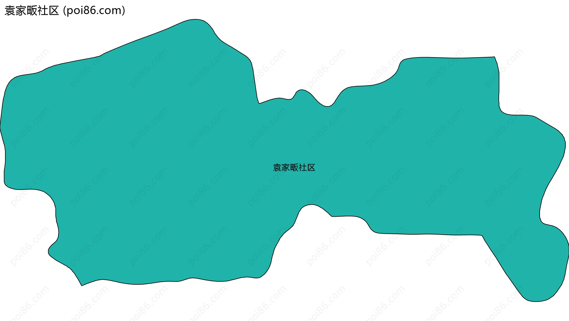 袁家畈社区边界地图