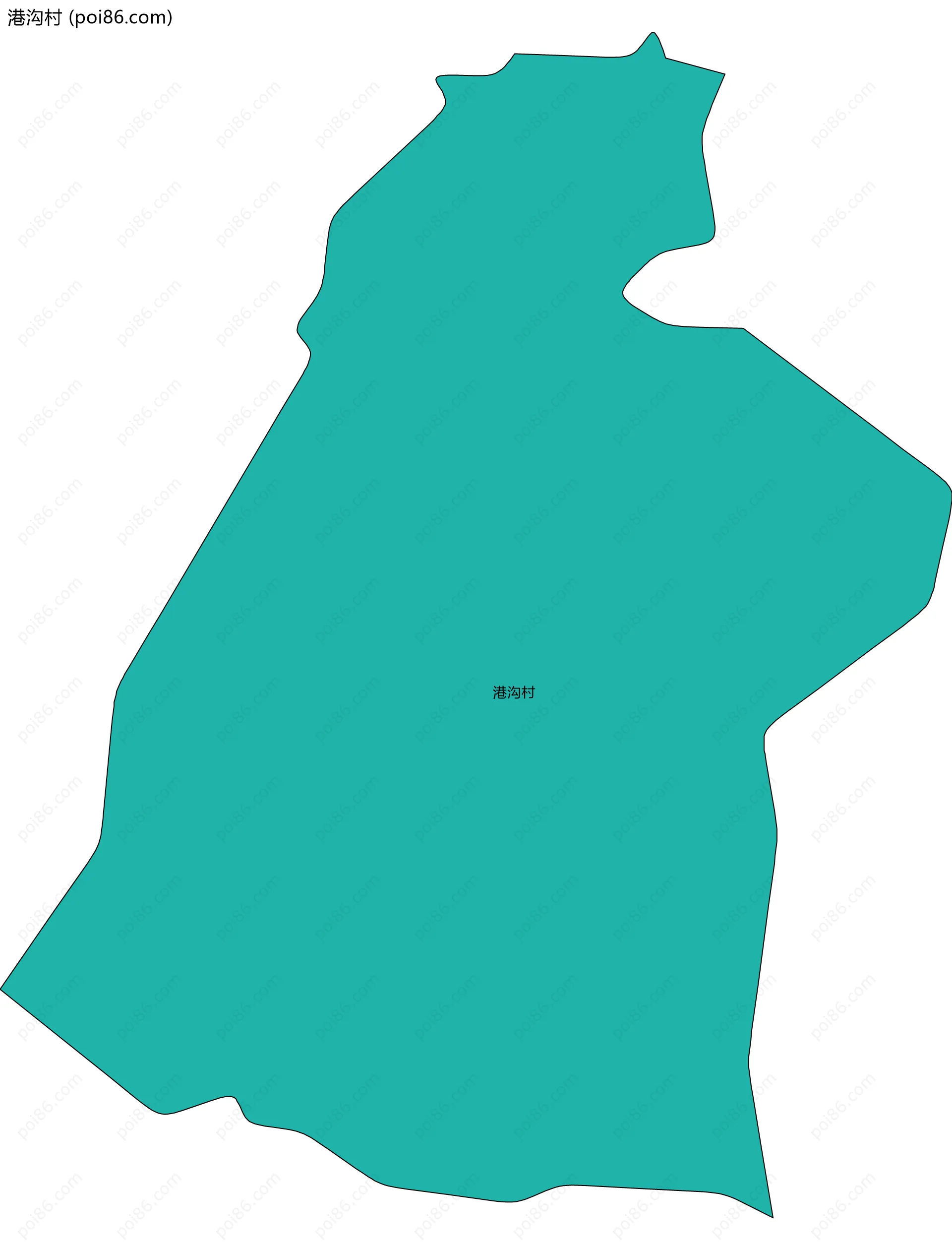 港沟村边界地图