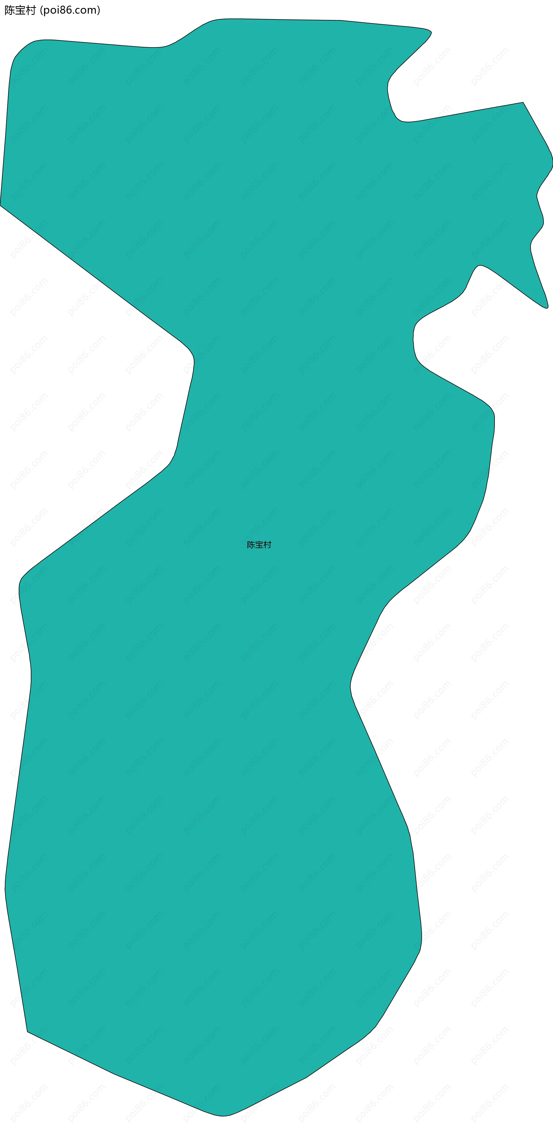 陈宝村边界地图