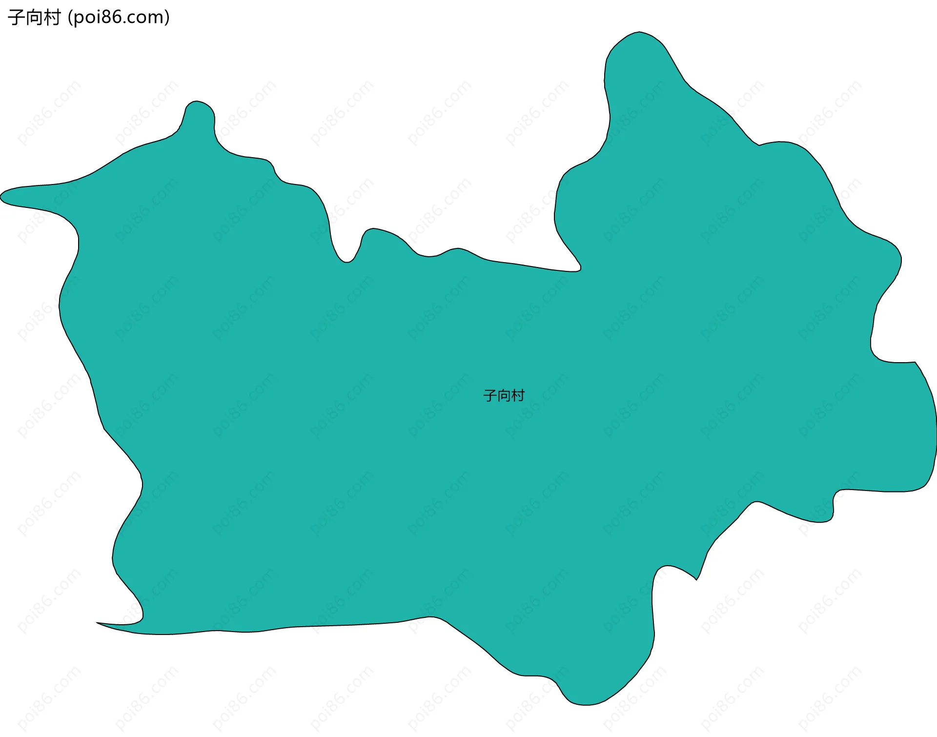 子向村边界地图