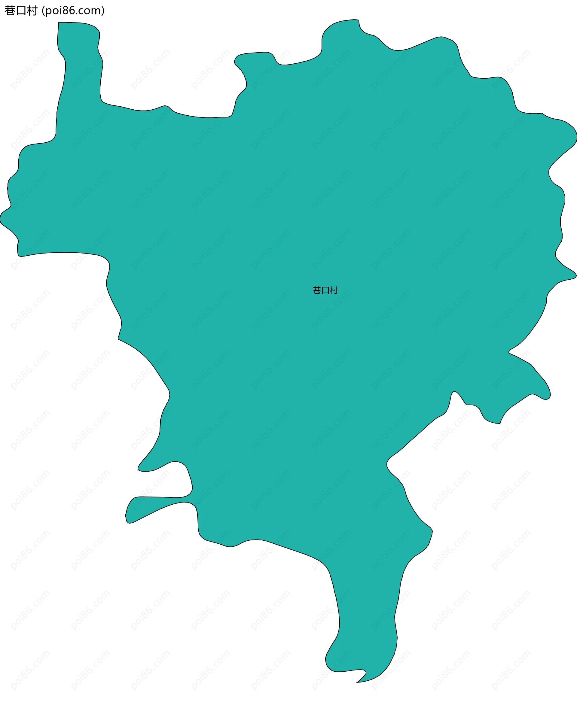 巷口村边界地图