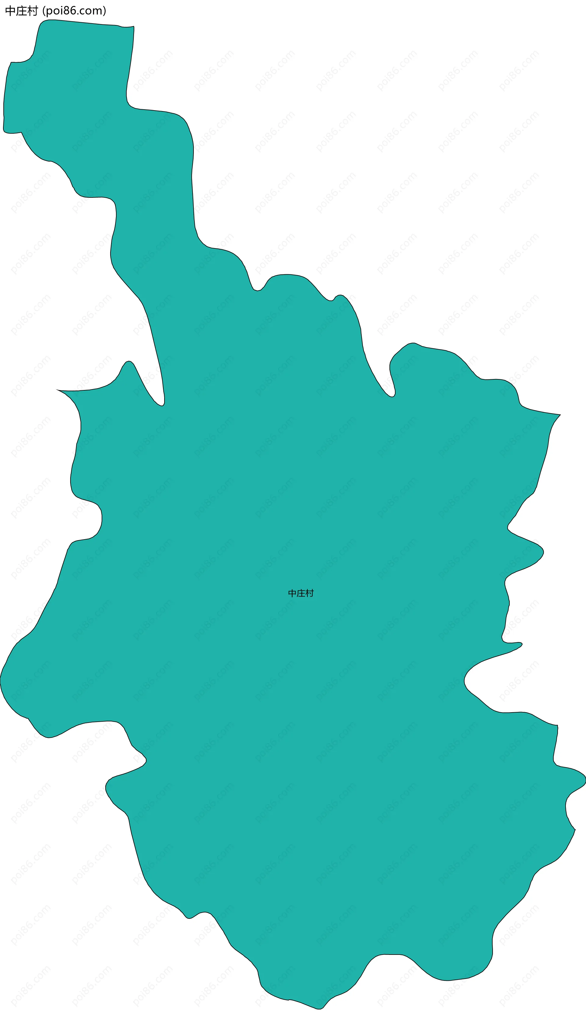 中庄村边界地图