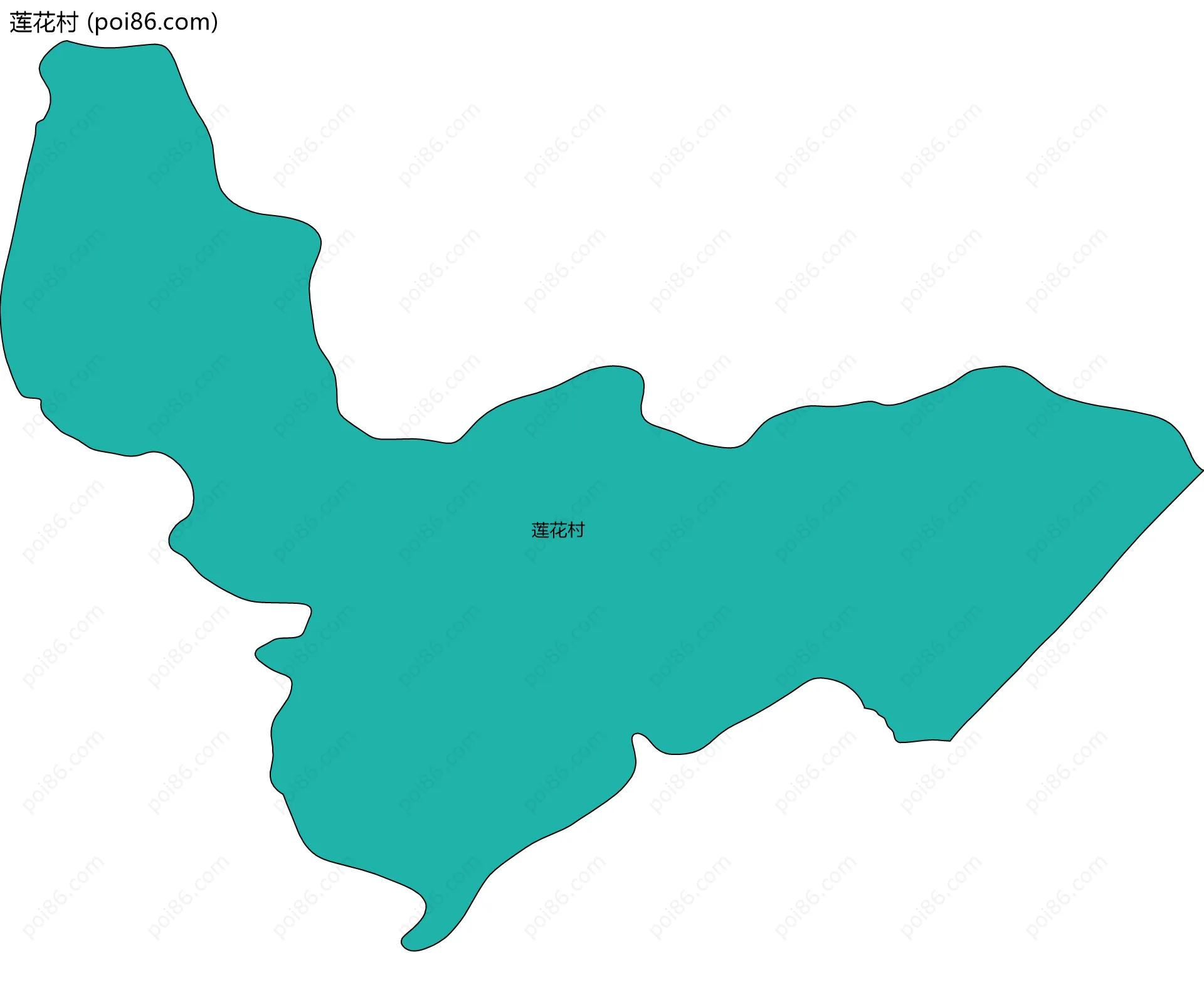 莲花村边界地图