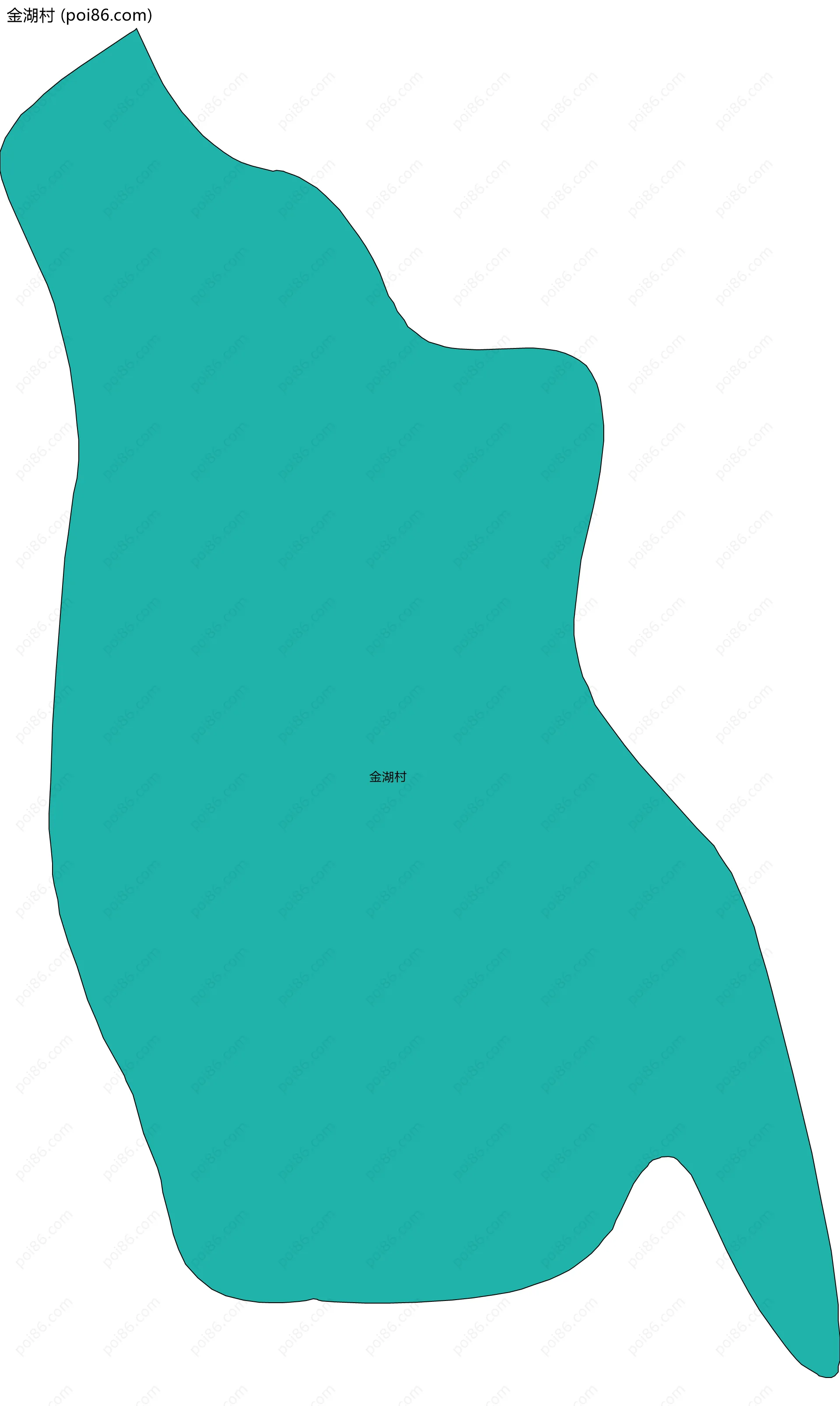 金湖村边界地图