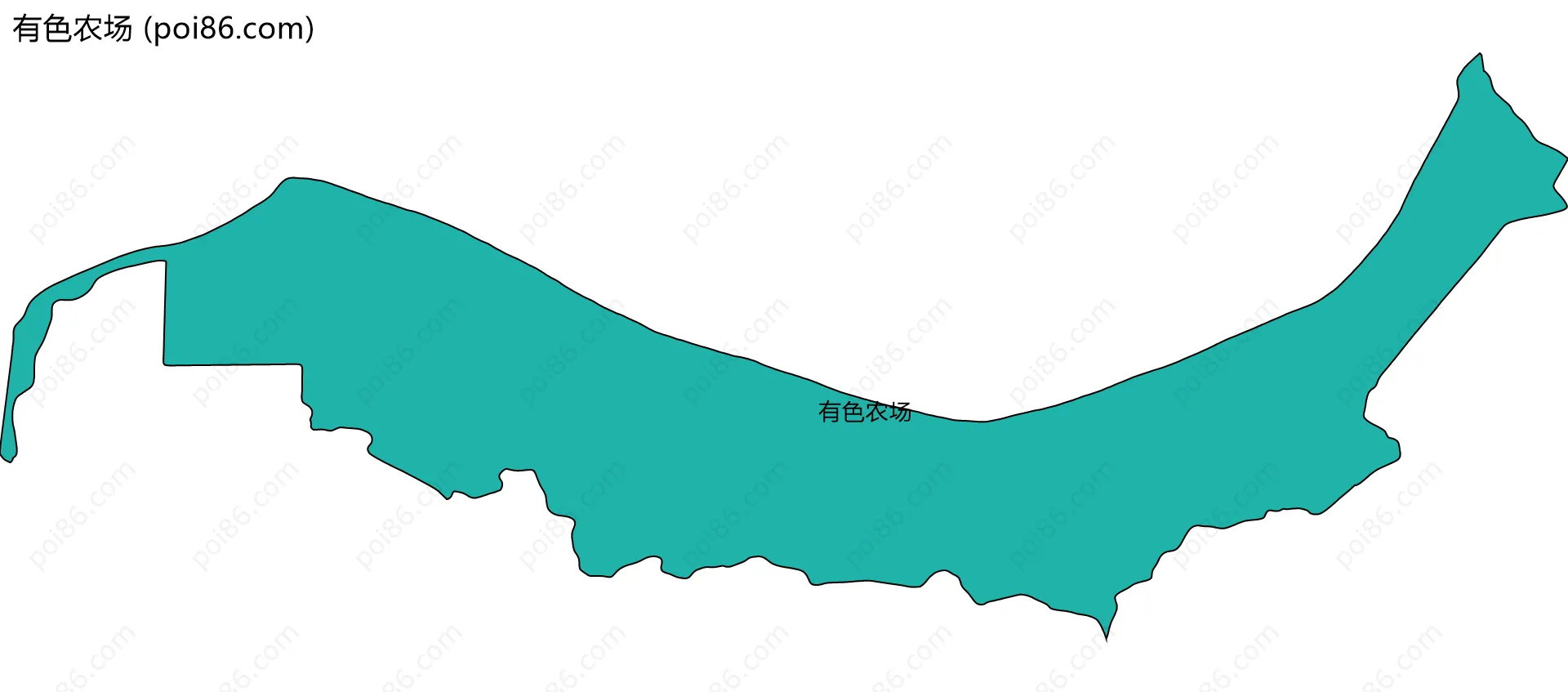 有色农场边界地图