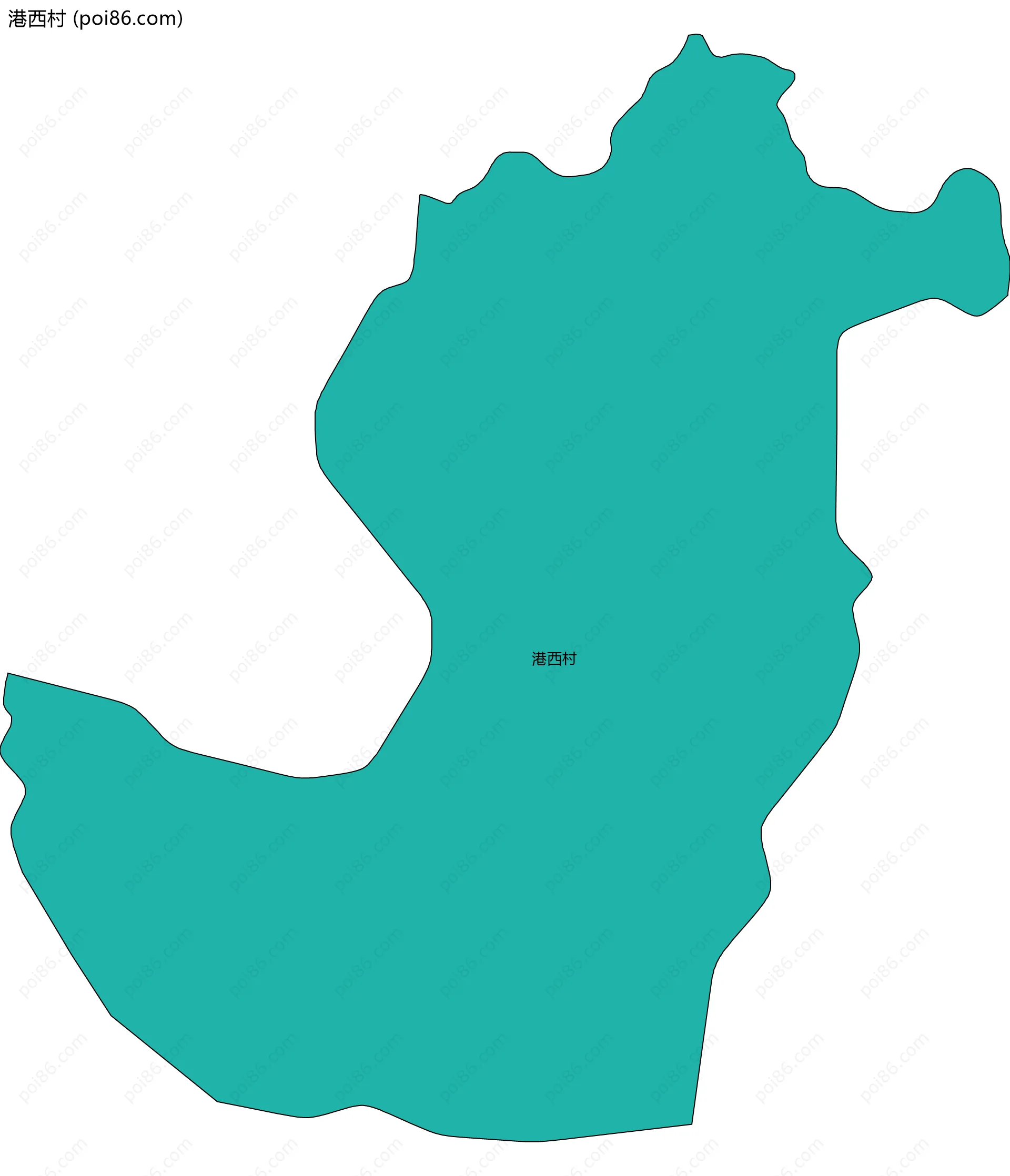 港西村边界地图