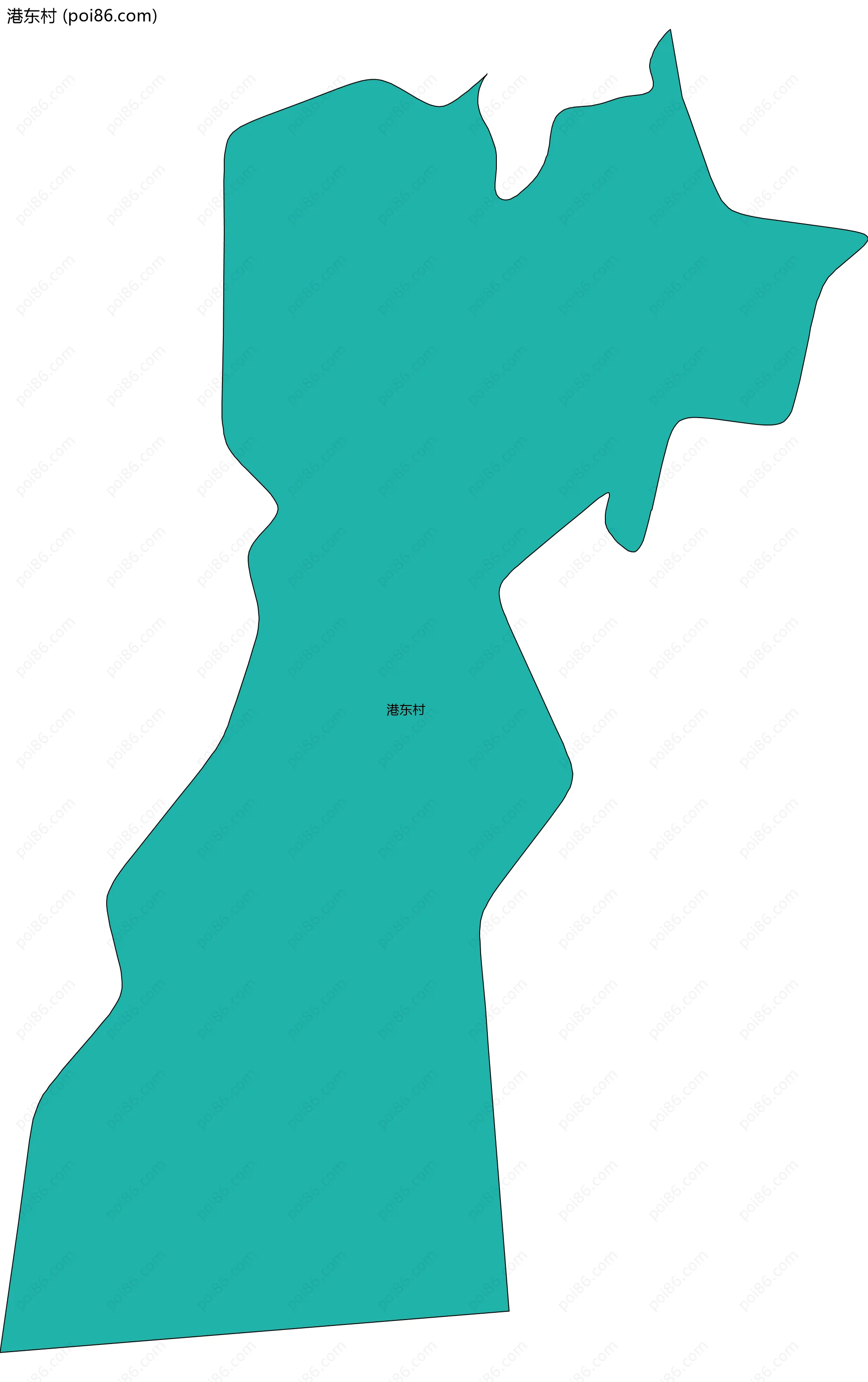 港东村边界地图