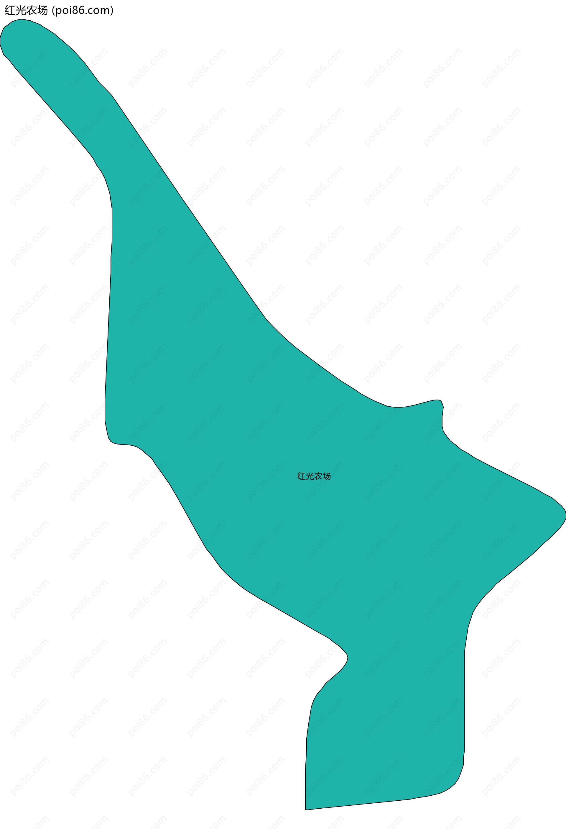 红光农场边界地图