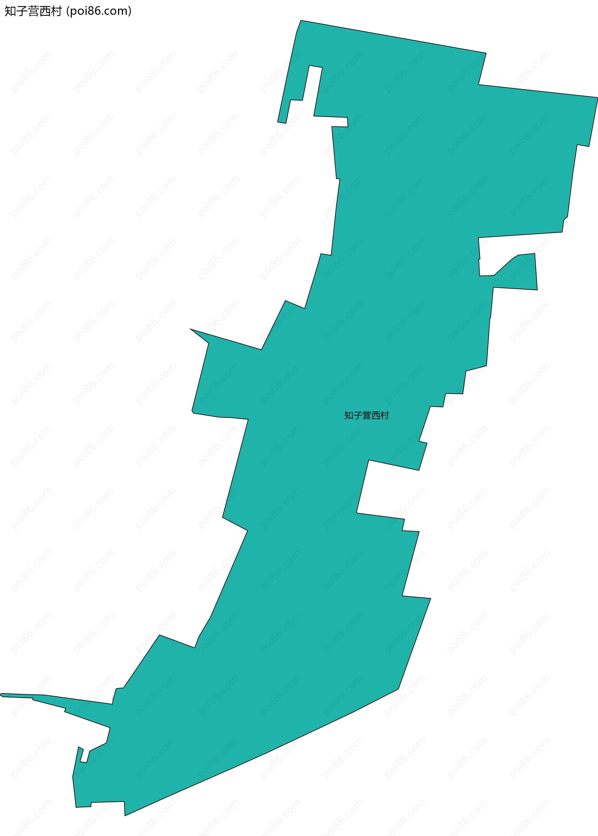 知子营西村边界地图