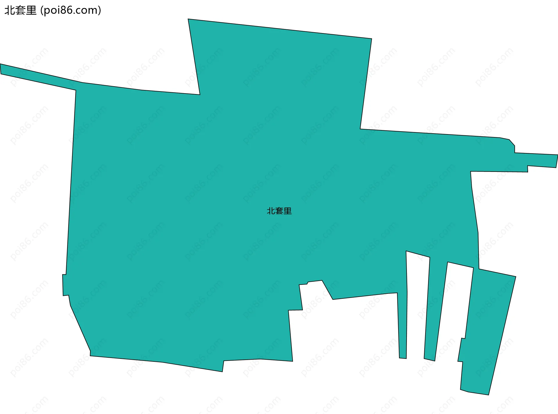 北套里边界地图