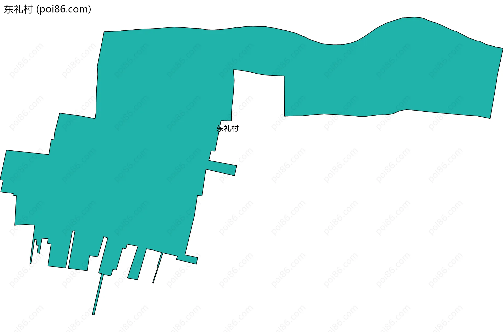 东礼村边界地图