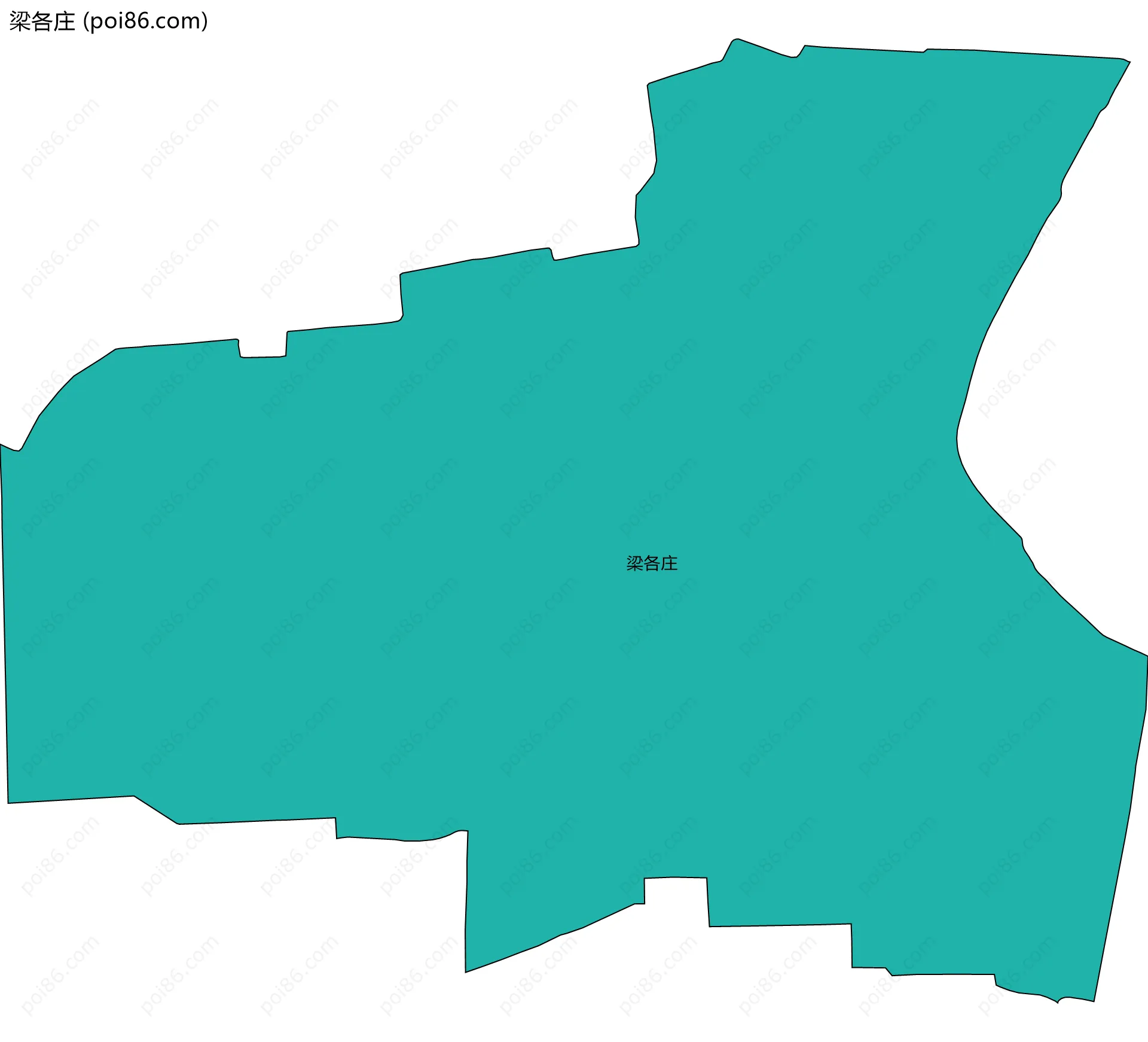 梁各庄边界地图