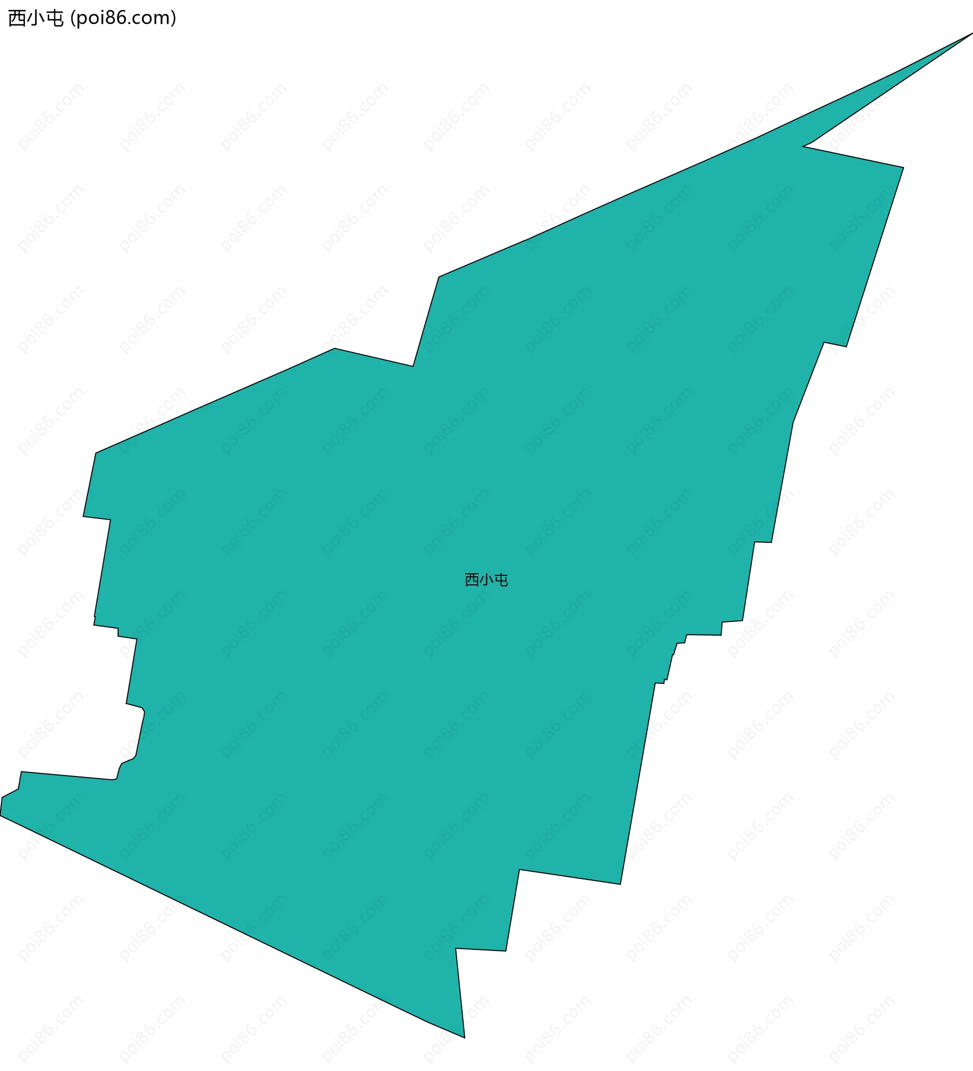 西小屯边界地图