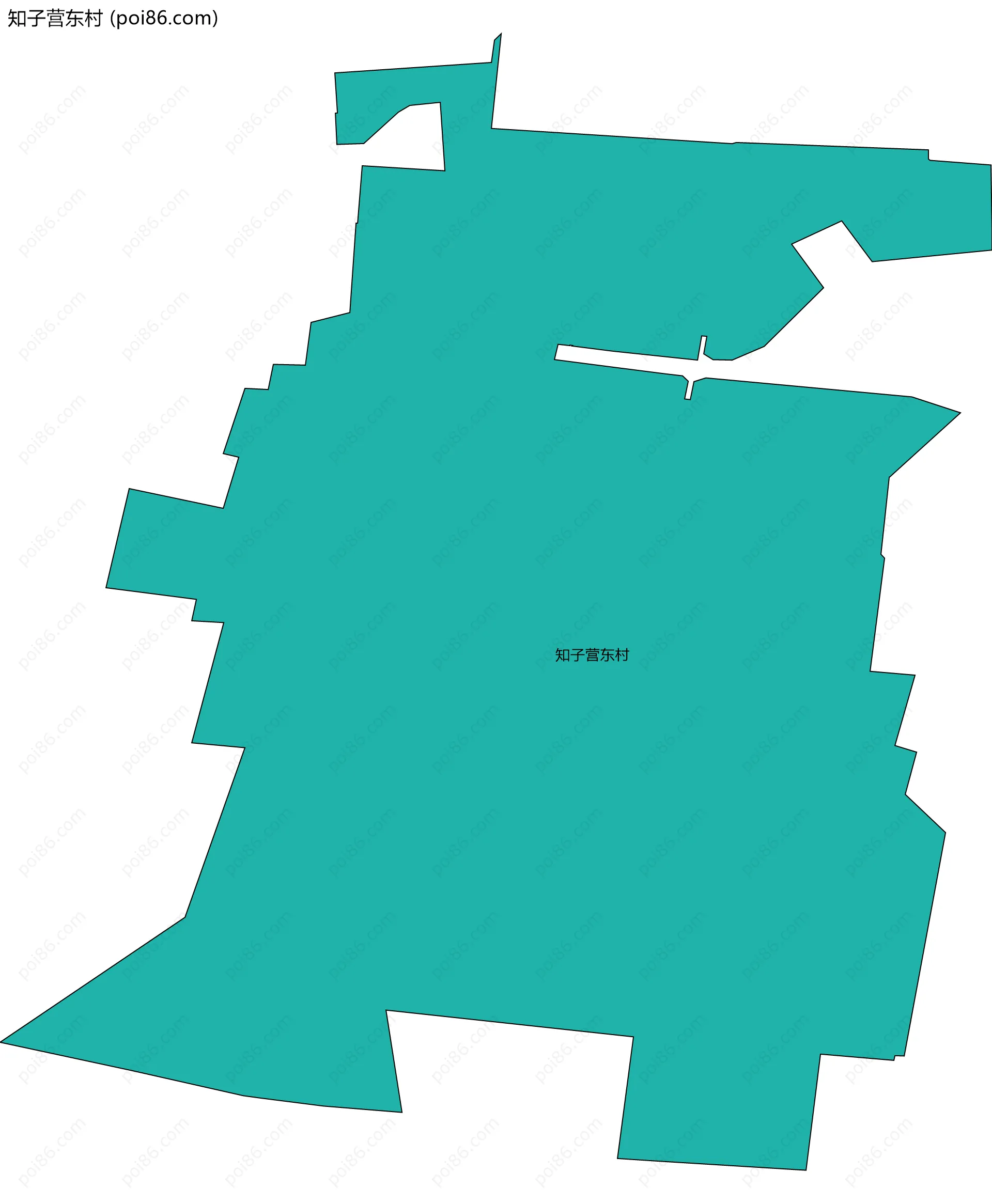 知子营东村边界地图