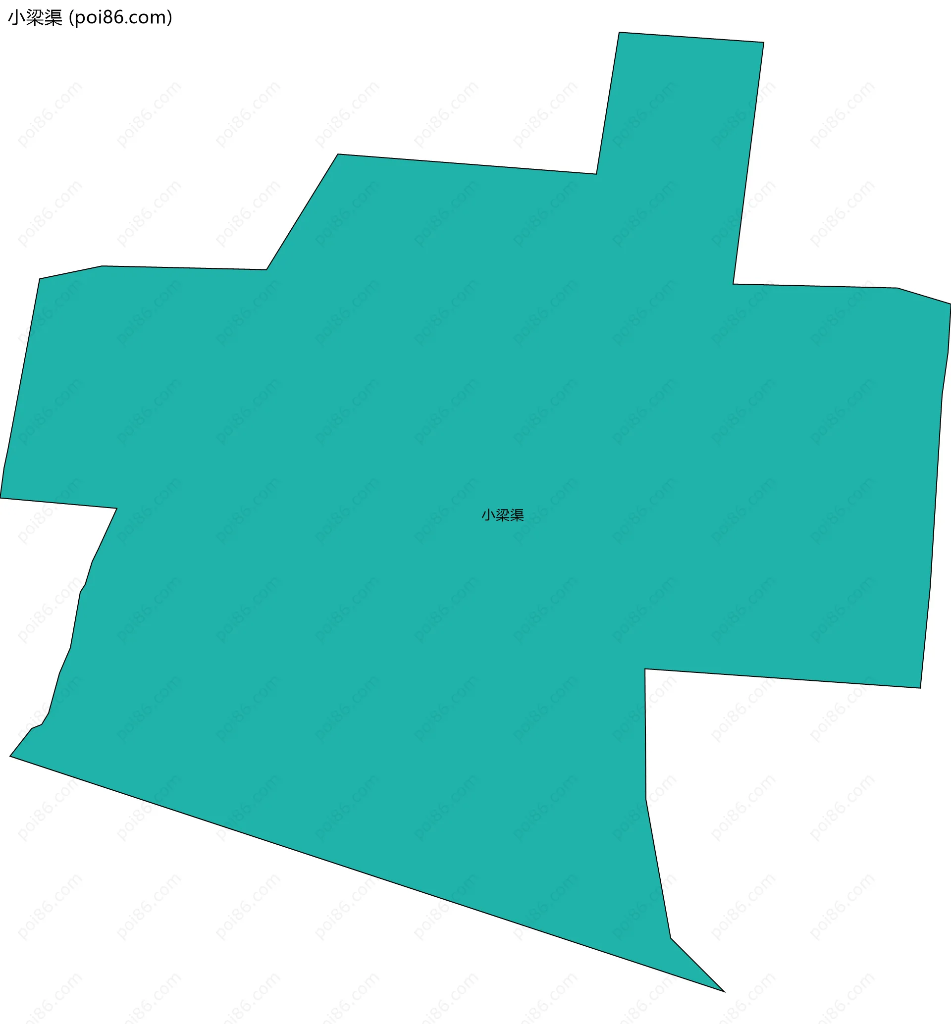 小梁渠边界地图