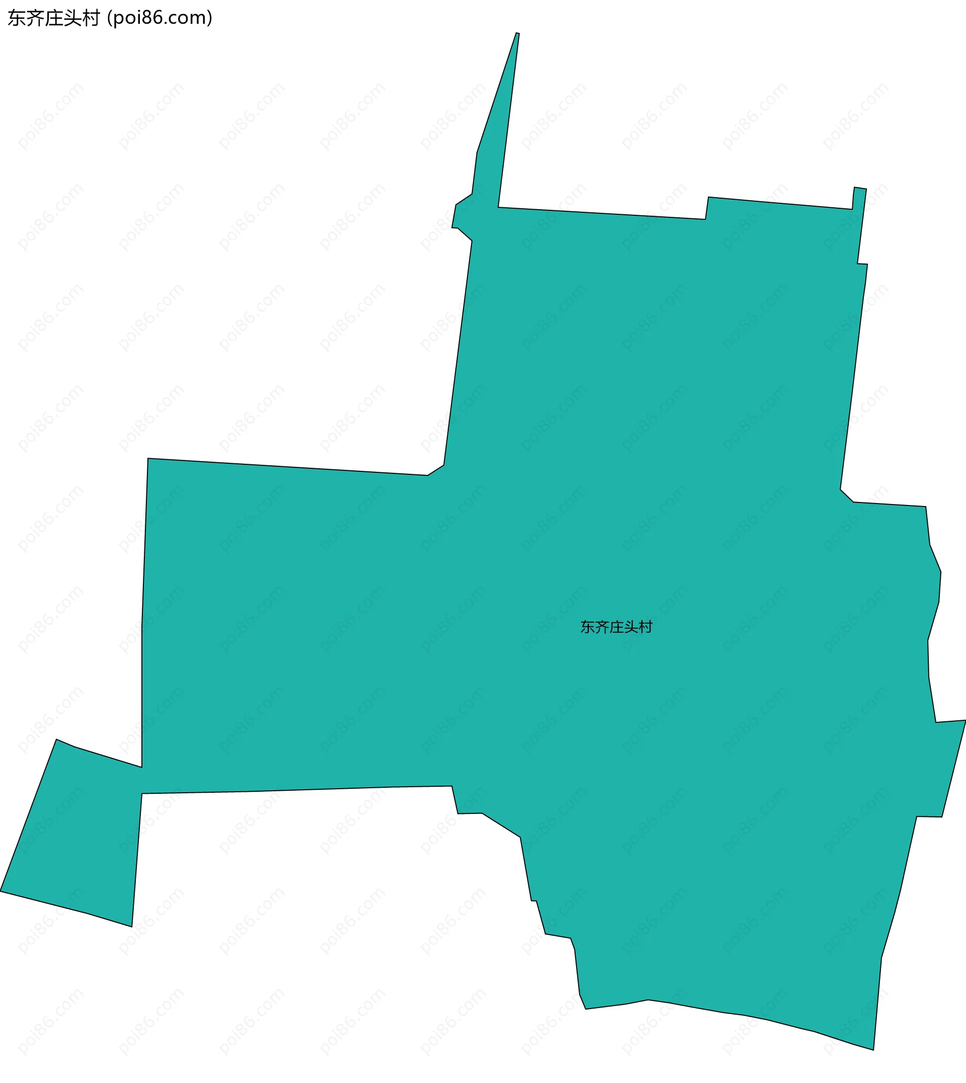 东齐庄头村边界地图