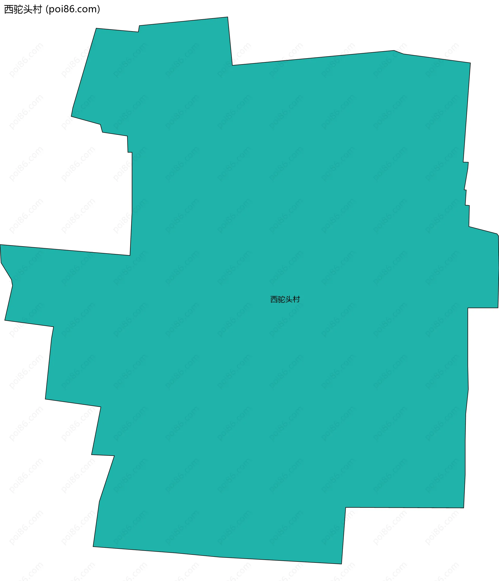 西驼头村边界地图