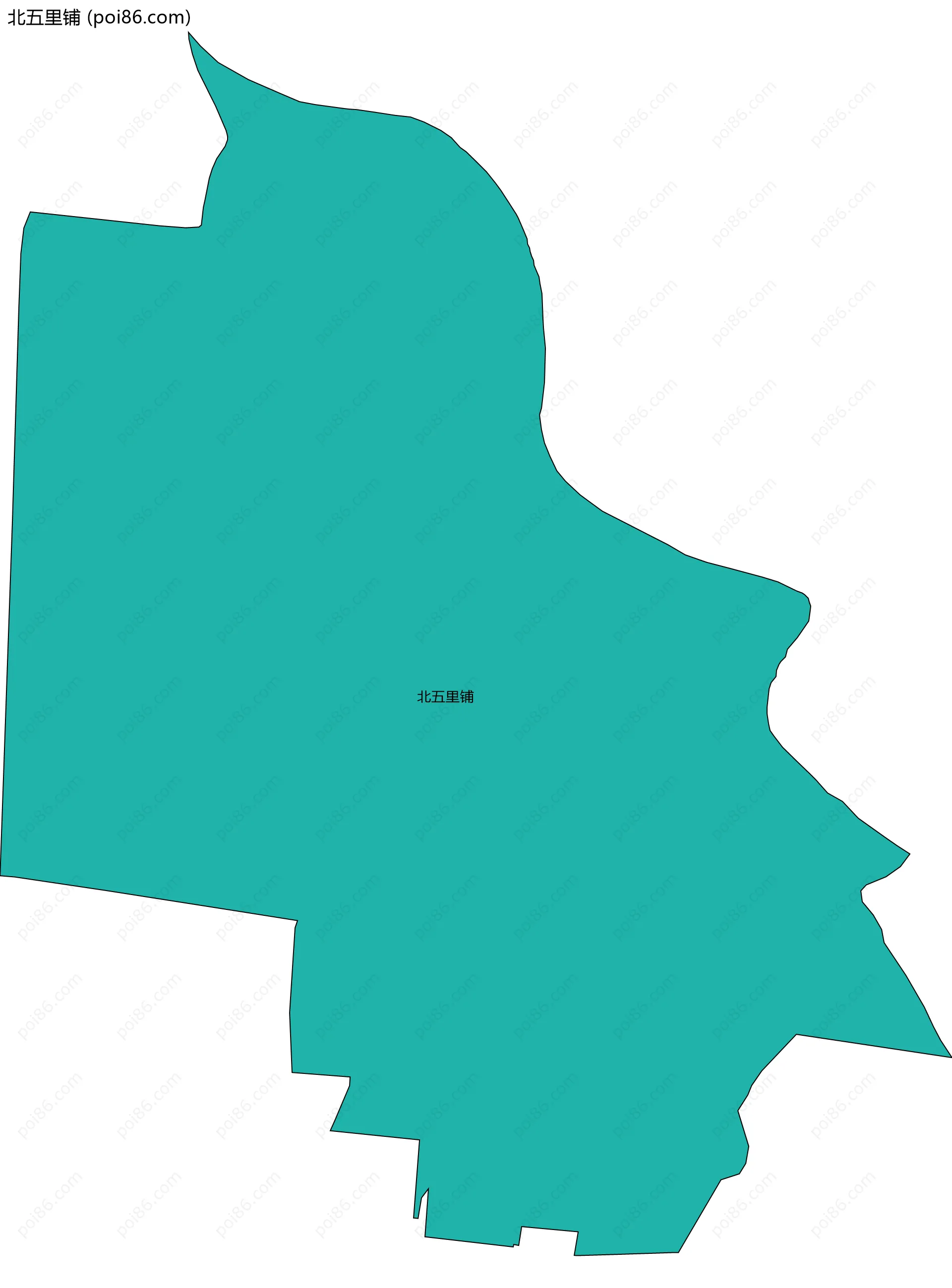 北五里铺边界地图