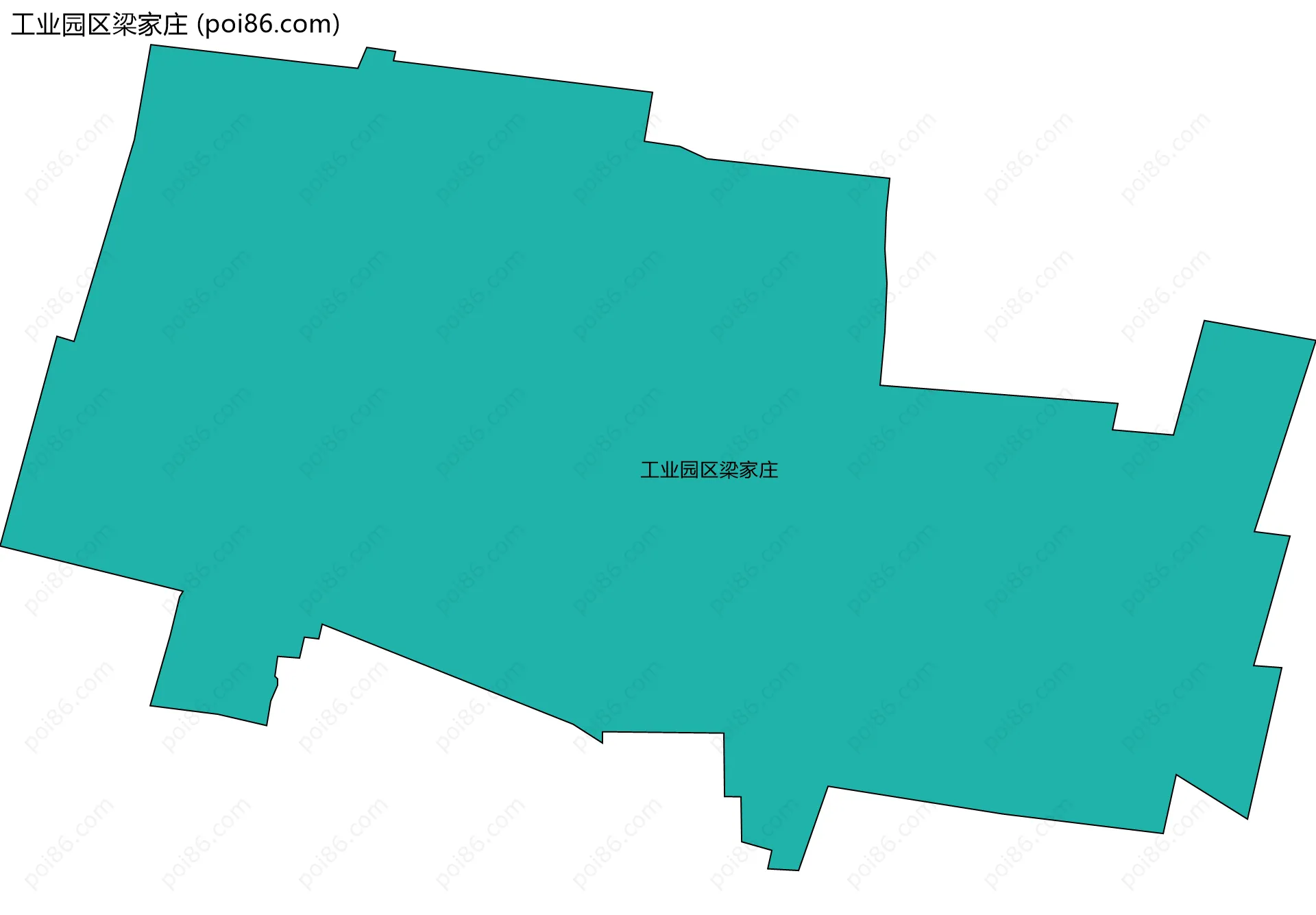 工业园区梁家庄边界地图