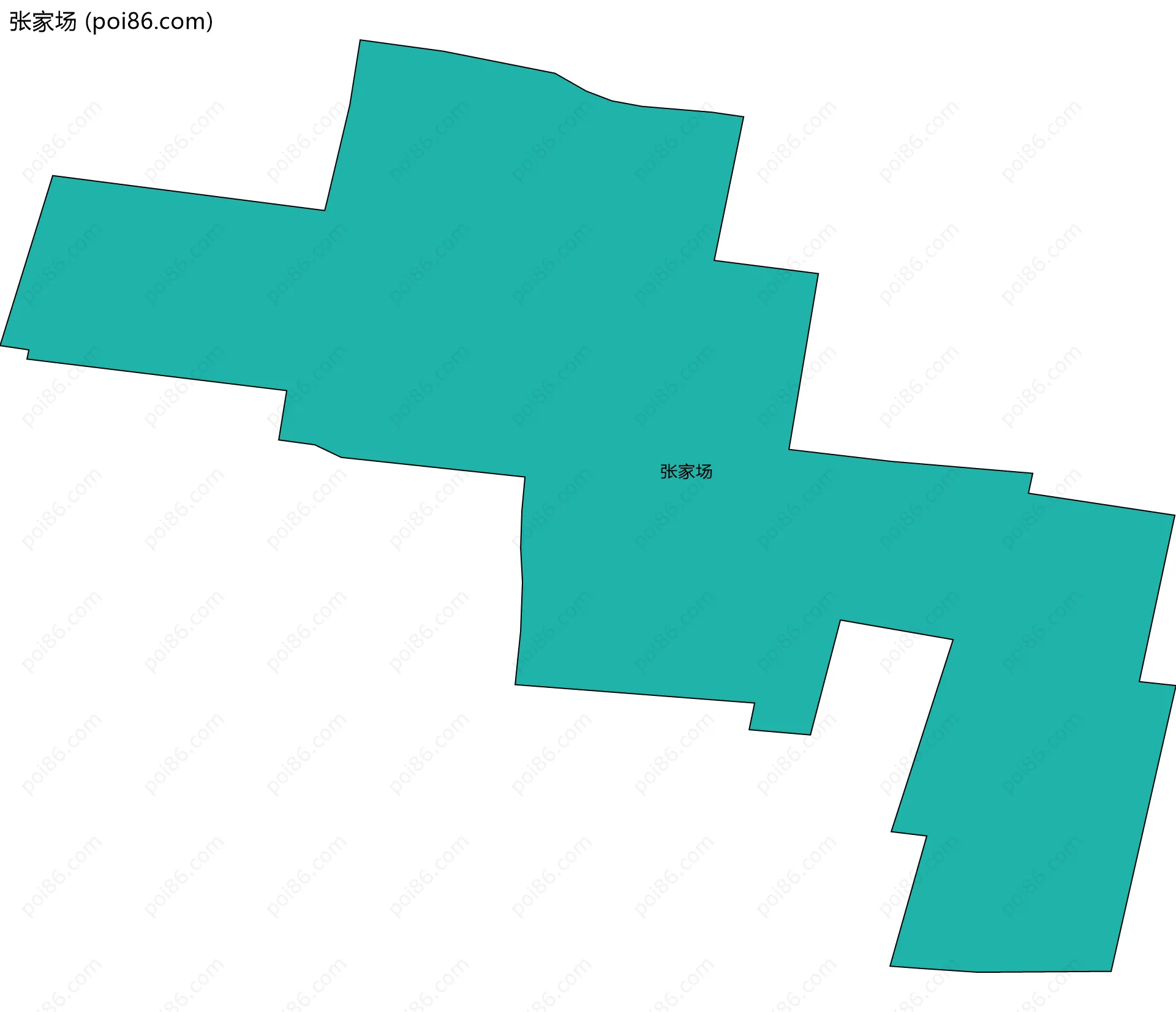 张家场边界地图
