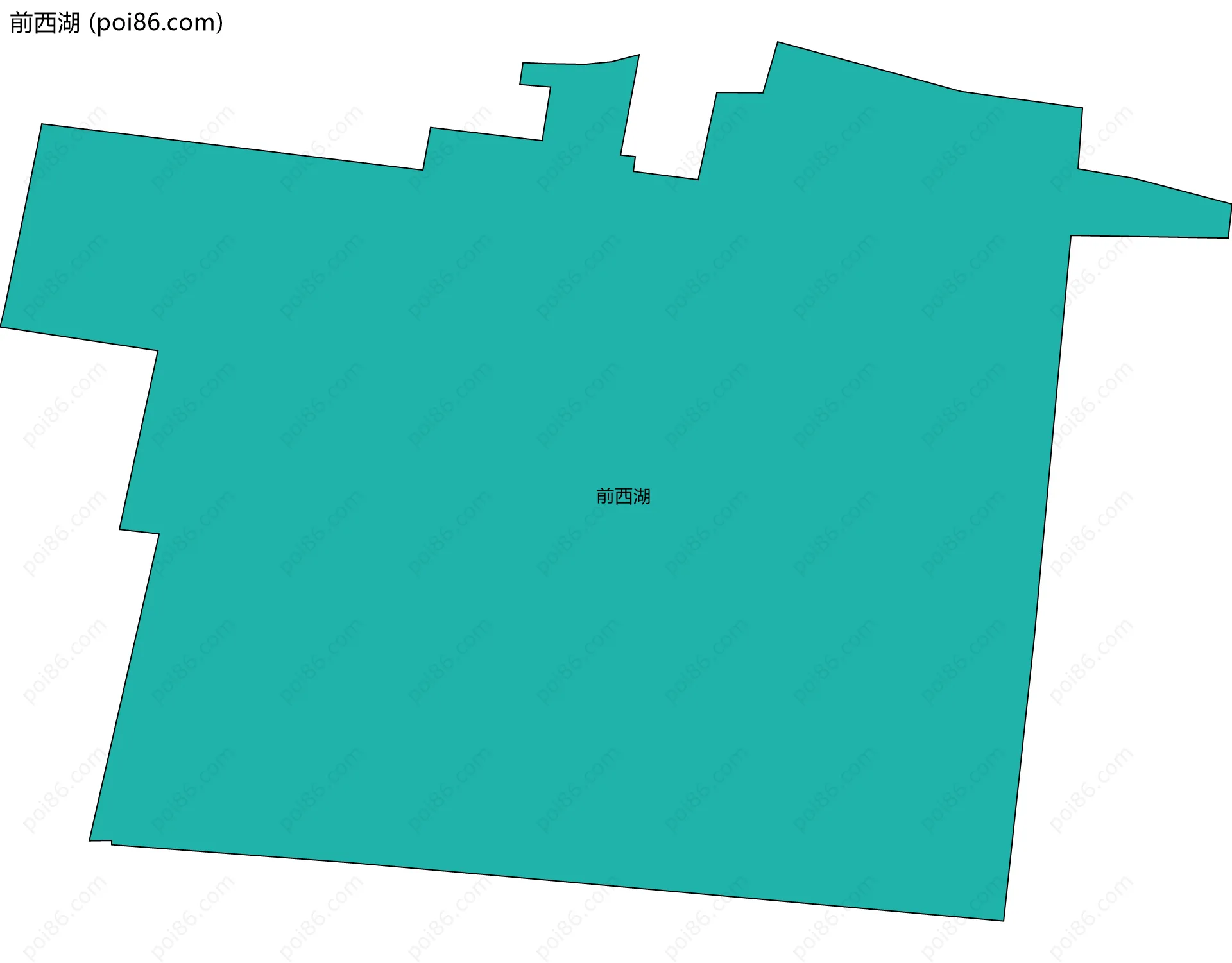 前西湖边界地图