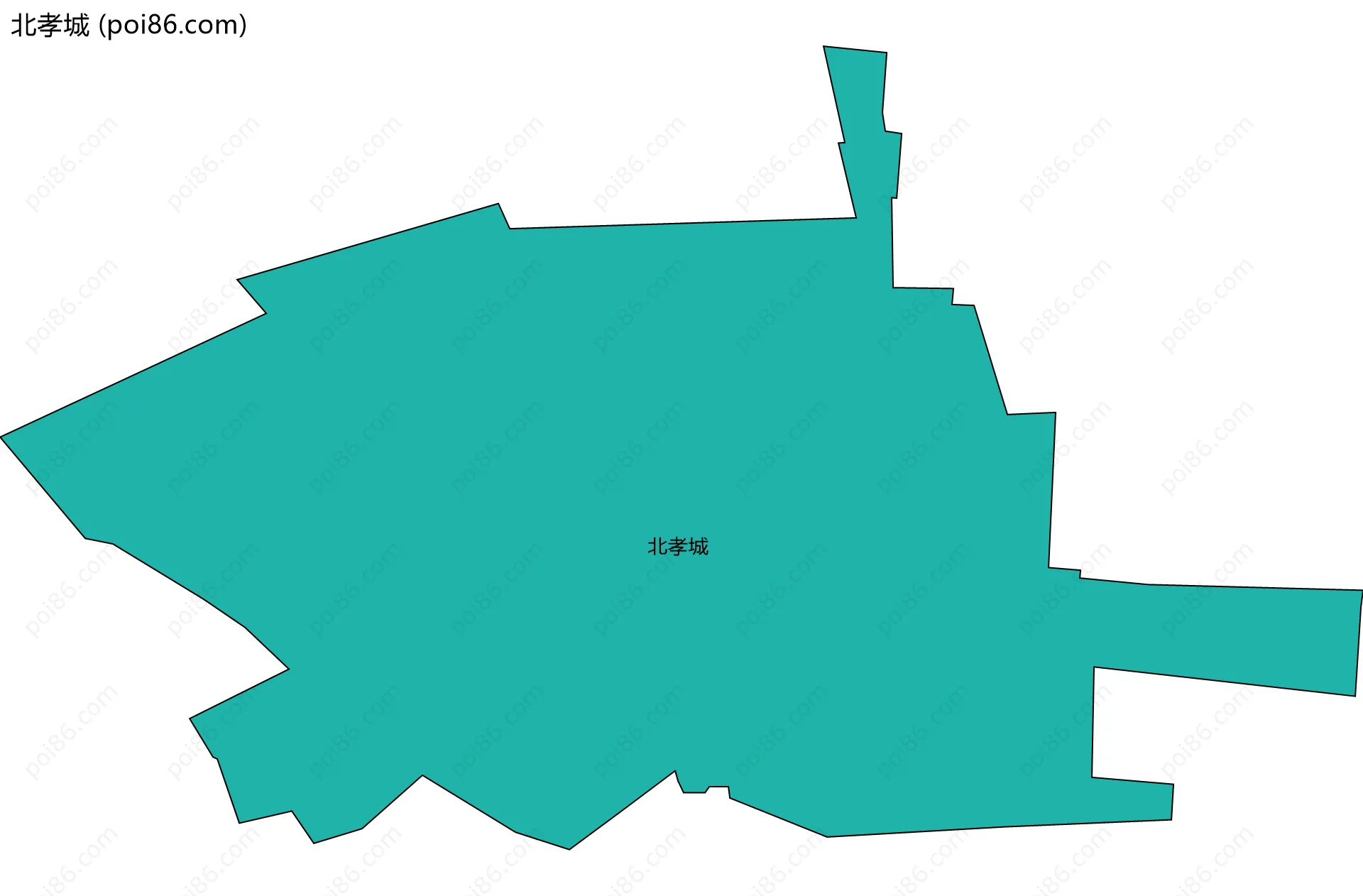 北孝城边界地图