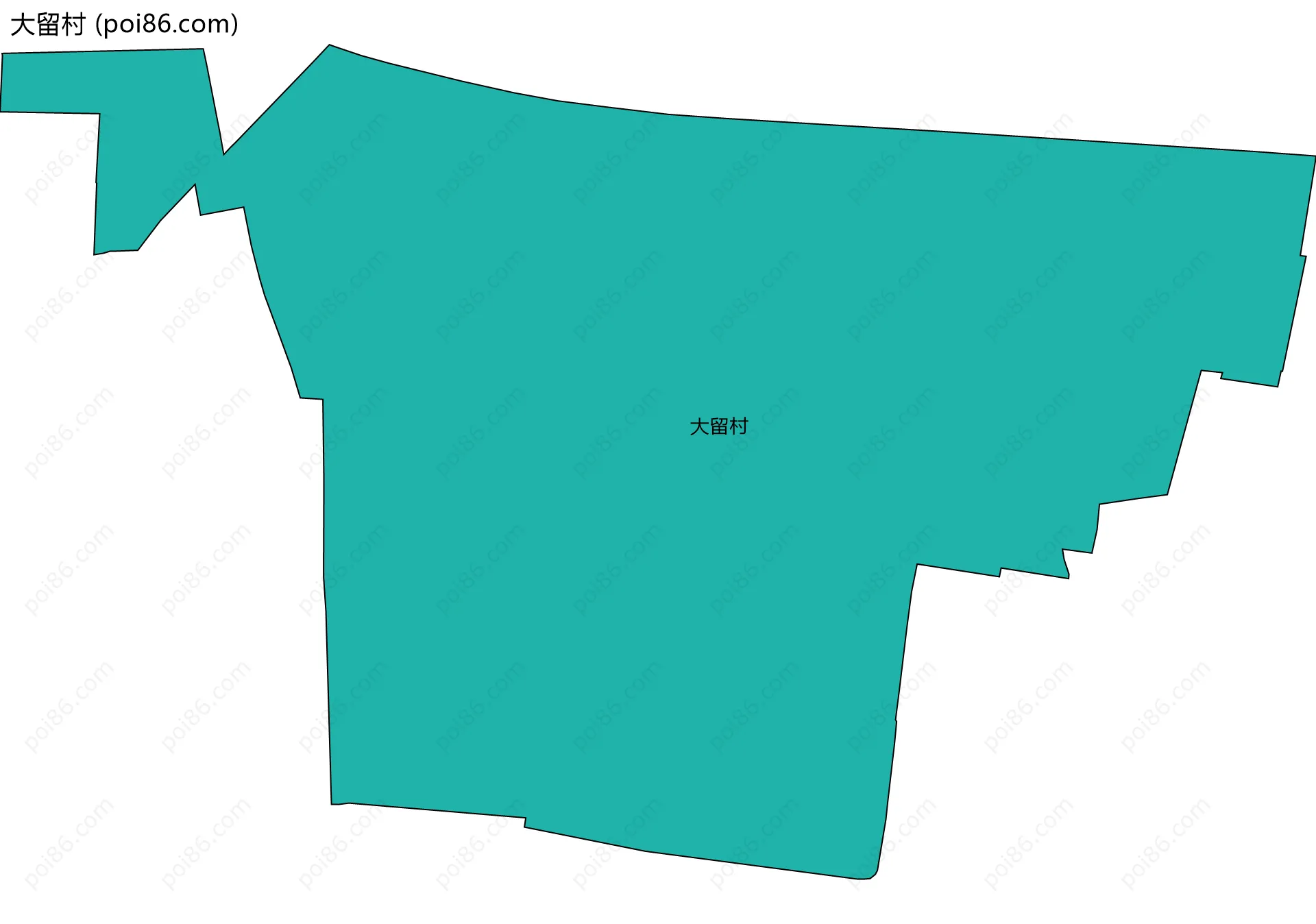 大留村边界地图