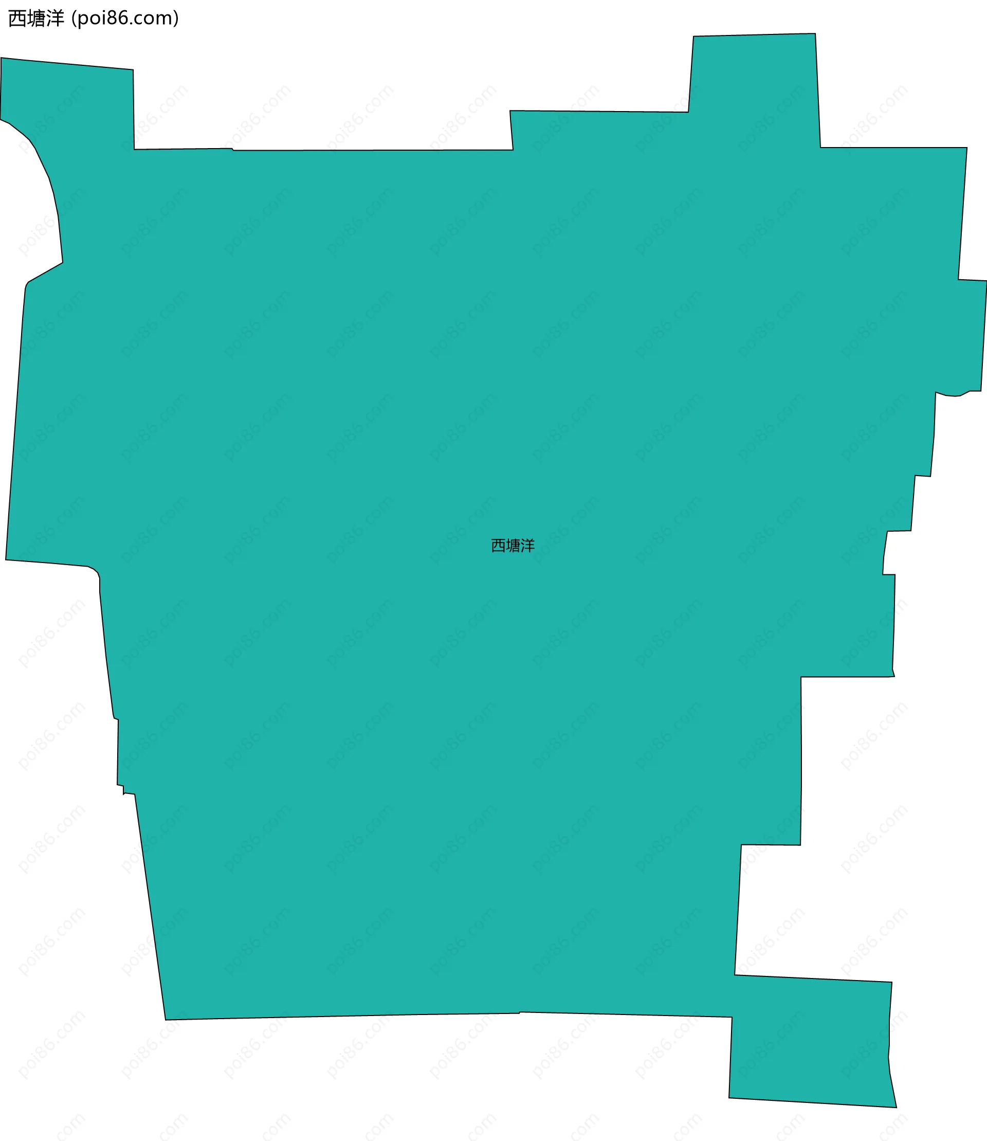 西塘洋边界地图